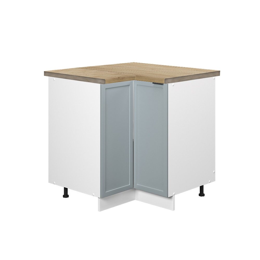 Vicco Eckunterschrank Fame-Line, Hellblau-grau/Weiß, 80.5 cm, günstig online kaufen