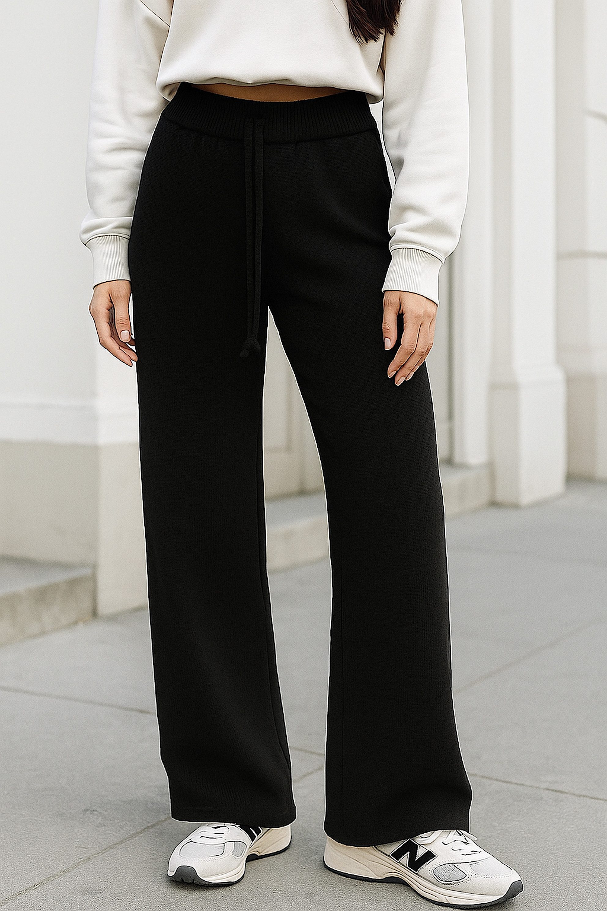 Worldclassca Strickhose WORLDCLASSCA Damen Strick Hose Oversize Jogger Loun günstig online kaufen