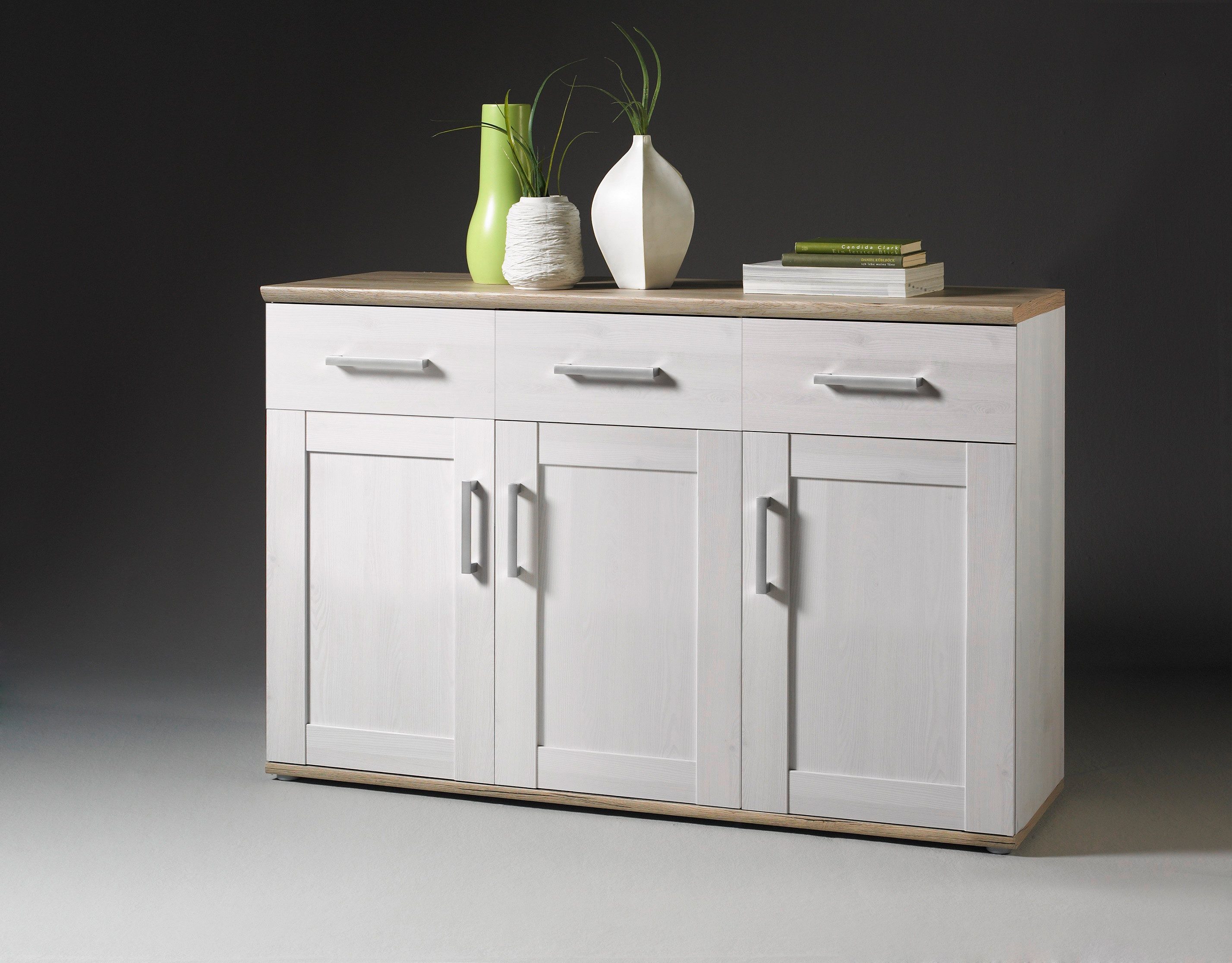 Sideboard Romance im Landhaustil, Wohnzimmerschrank BxHxT 140x88x45 cm