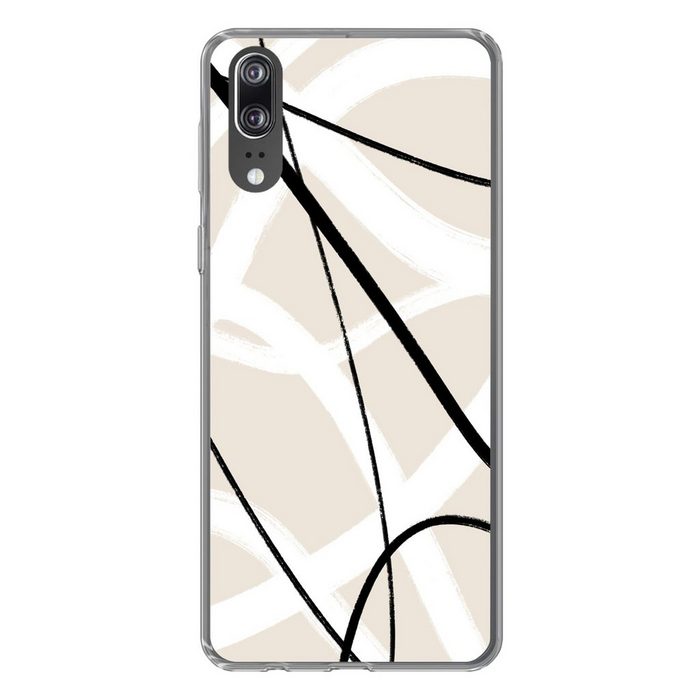 MuchoWow Handyhülle Linie - Abstrakt - Minimalismus - Pastell Handyhülle Huawei P20 Handy Case Silikon Bumper Case VZ11043