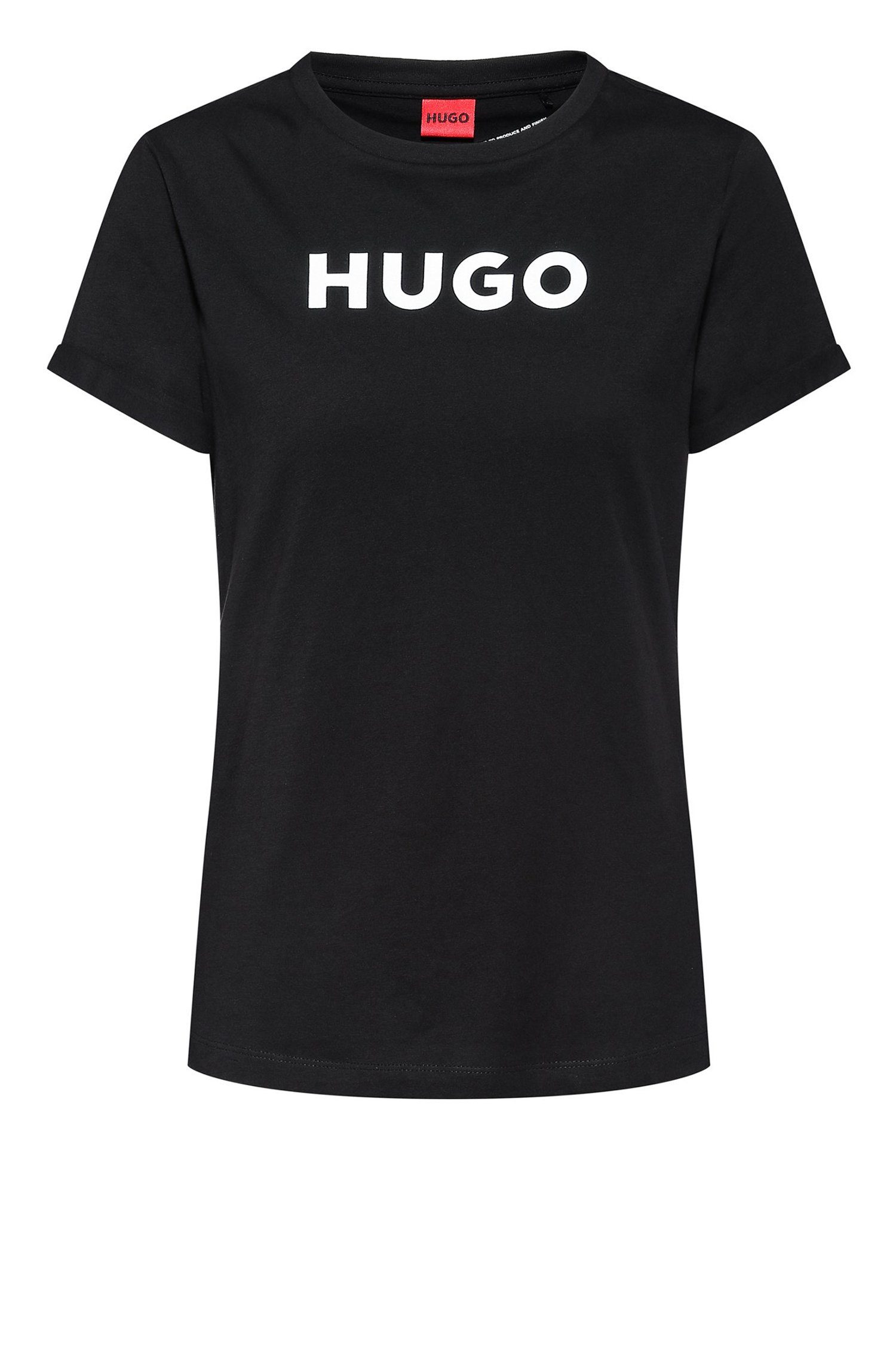 (001) Tee Schwarz HUGO HUGO (1-tlg) The T-Shirt