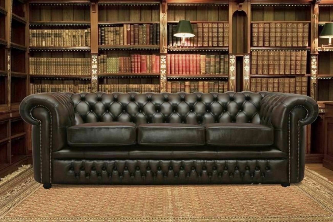 JVmoebel 3-Sitzer Chesterfield design luxus Sofa Polster couch Leder 3 Sitzer