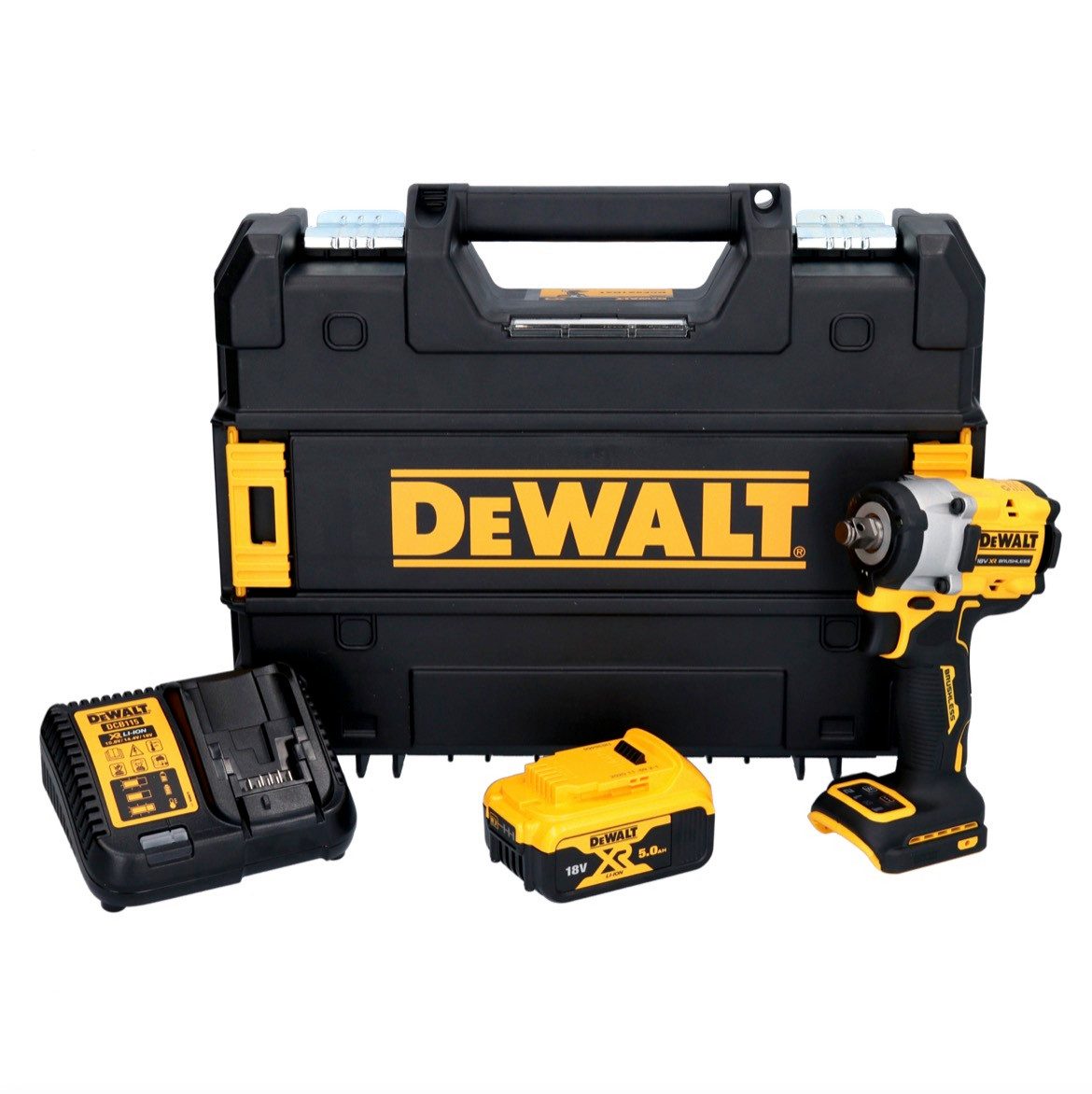 DeWalt Akku-Schlagschrauber DCF 921 P1T Akku Schlagschrauber 18 V 400 Nm 1/2" Brushless + 1x Akku