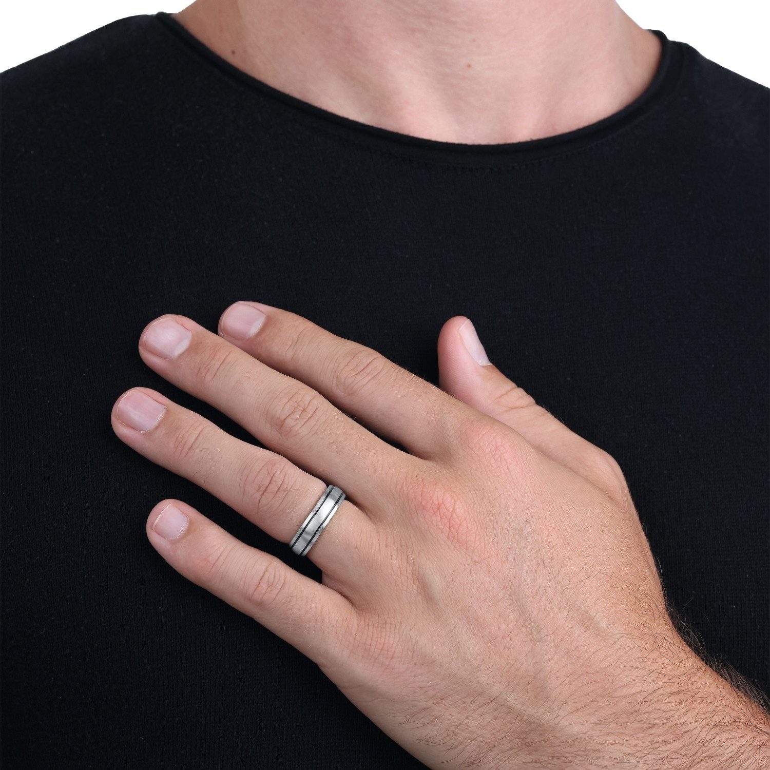 Amor Fingerring Amor Ring für Damen und Herren, Unisex, Edelstahl (Ring, 1-tlg)