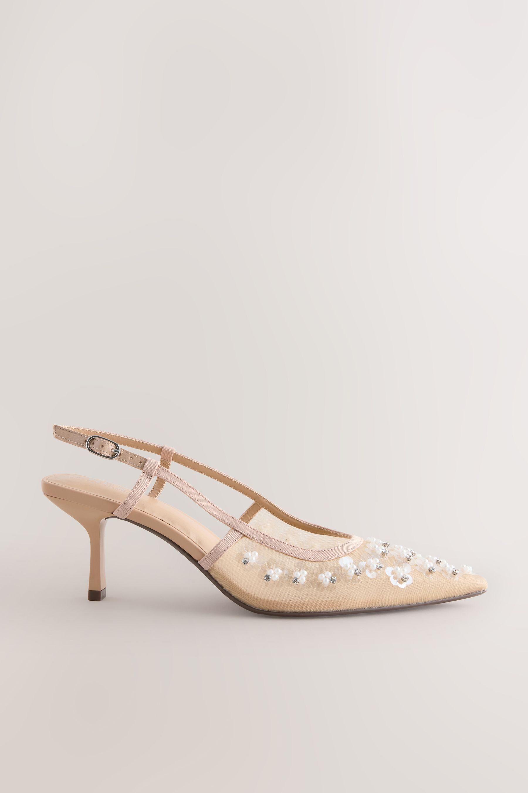 Next Forever Comfort® Spitze Mesh-Slingbacks mit Absatz Slingsandale (1-tlg)