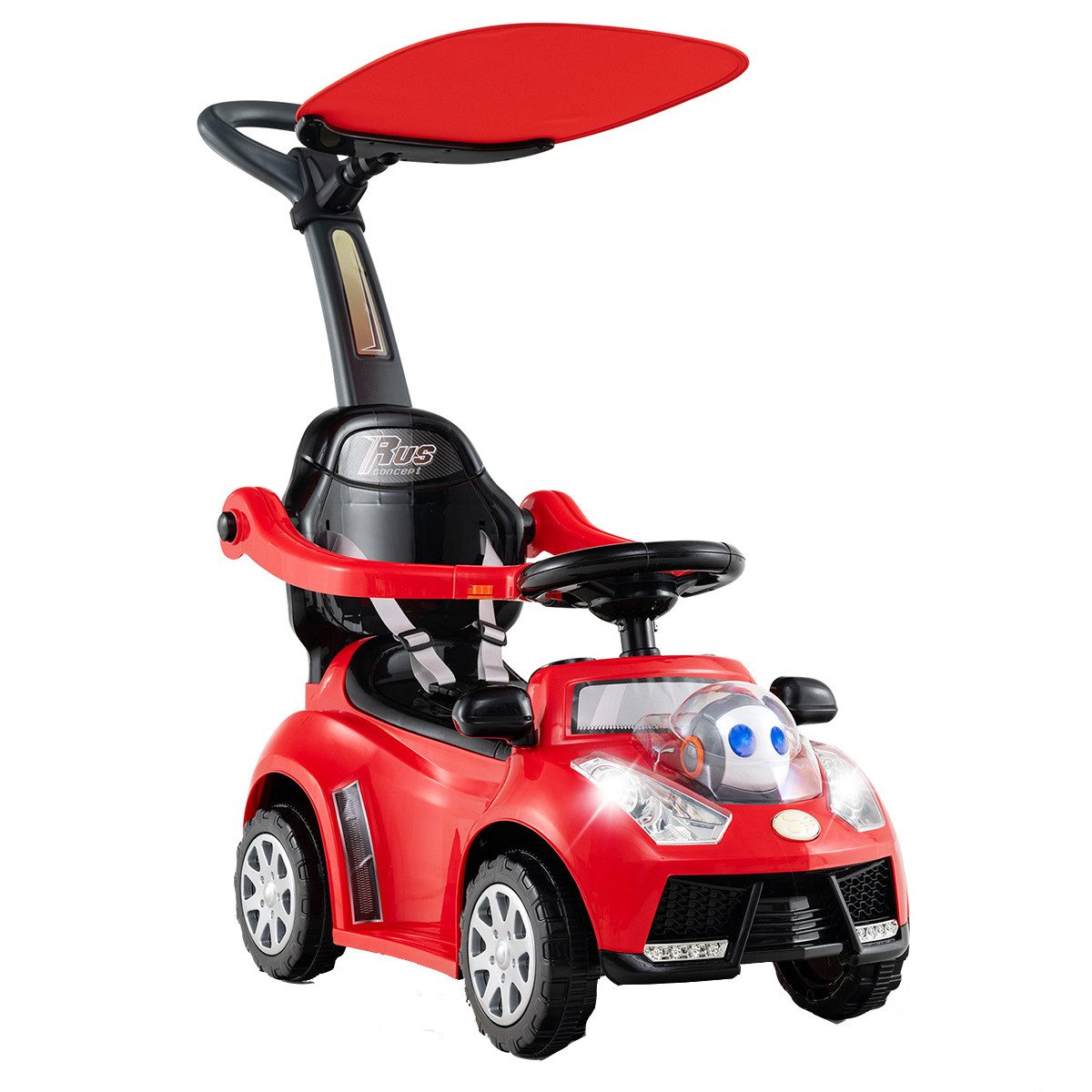 COSTWAY Машинки Bobby-Car и каталкиauto, (1-tlg), Rutschfahrzeug, Schiebauto, mit Hupe, Musik, Licht