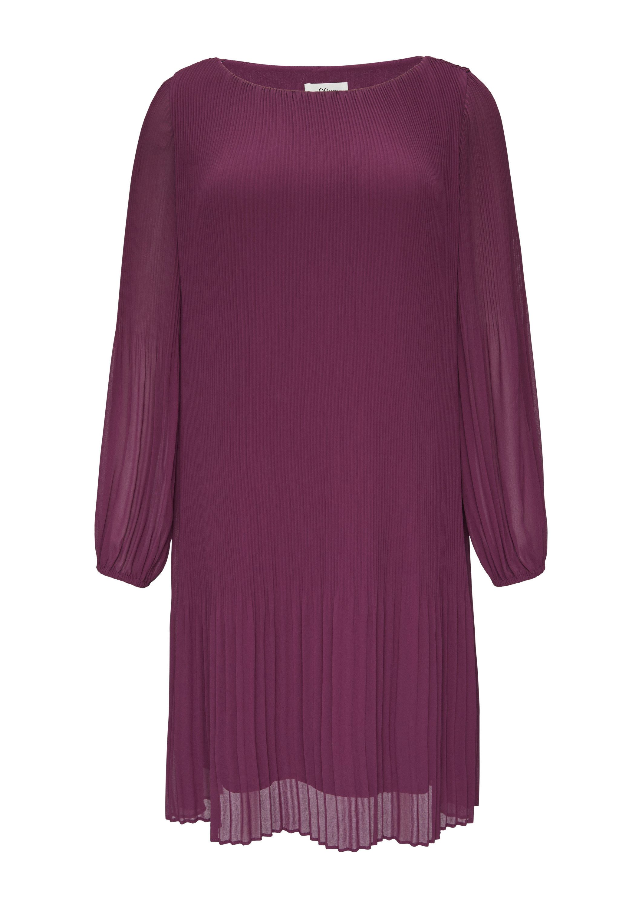 s.Oliver Minikleid Kleid Plissiertes Chiffonkleid (1-tlg) günstig online kaufen