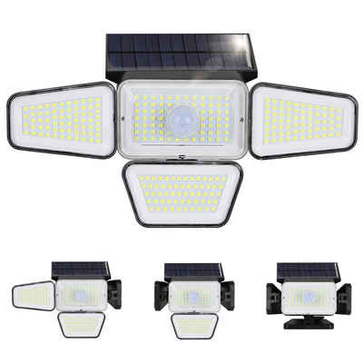 ZMH LED Solarleuchte für Außen Solarleuchte mit Bewegungsmelder 270 LEDs, LED fest integriert, Kaltweiß