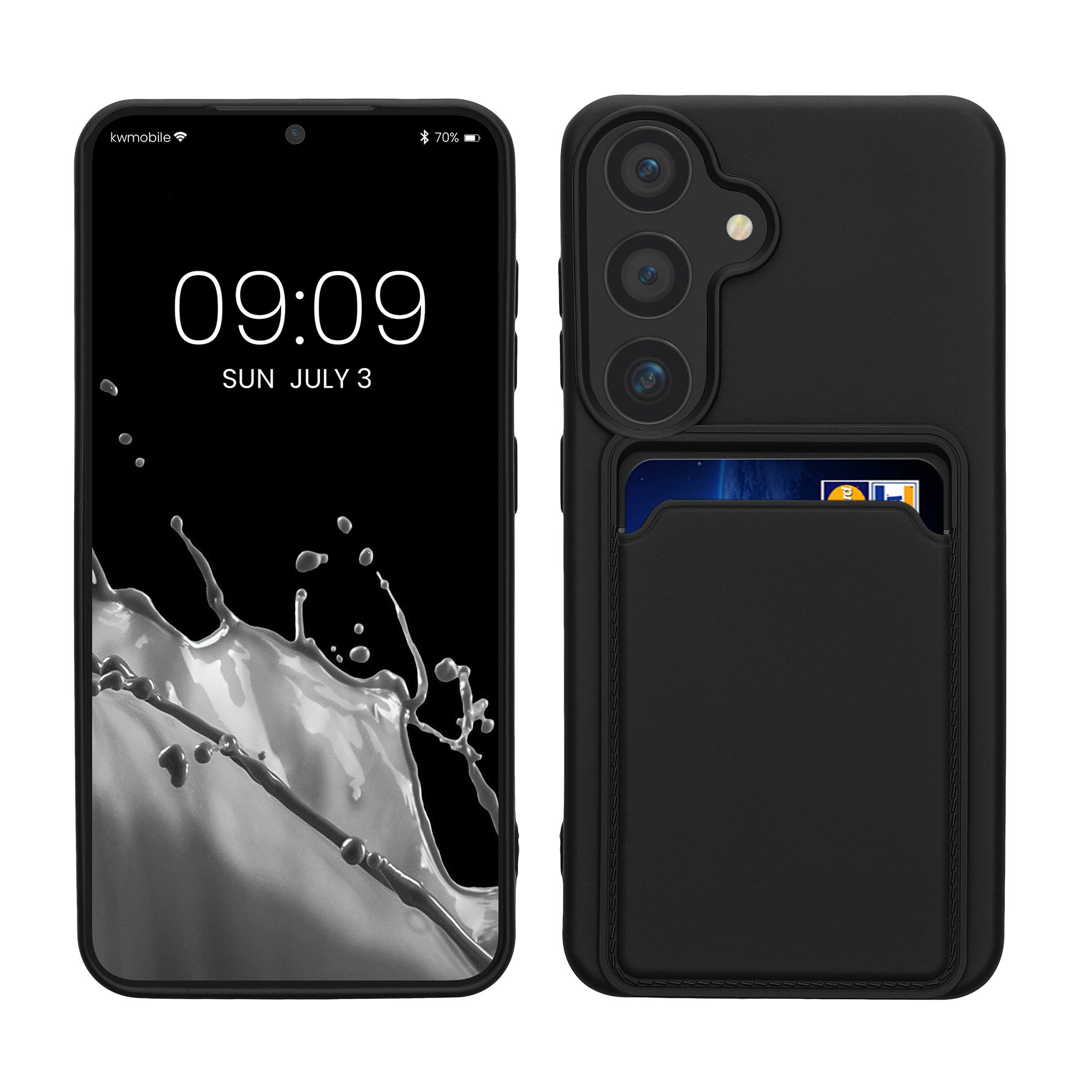 kwmobile Handyhülle Hülle für Samsung Galaxy S24, Handyhülle mit Fach für Karten - Handy Cover Case