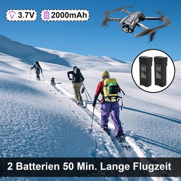 ele eleoption GPS Drohne mit Kamera RC Quadrocopter, Auto Rückkehr Drohne (4K UHD, Mit Bürstenlos Motor, 5G WLAN Bildübertragung, 50 Min. Flugzeit)
