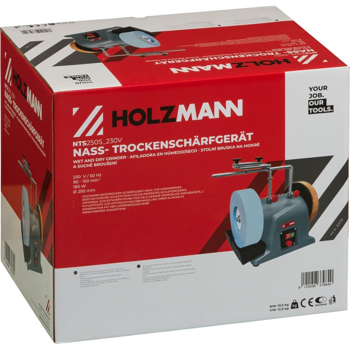 Holzmann Poliermaschine Holzmann NTS250S Nass-Trockenschärfgerät