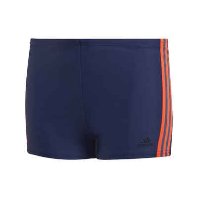 adidas Sportswear Badehose 3-Streifen Boxer-Badehose Kinder blau/orange