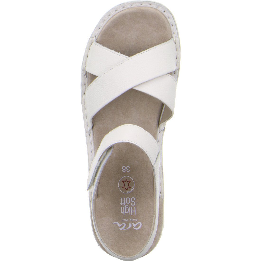 Sandalette Ara Leder Damen Tampa - Ara 048270 offwhite Sandalette Schuhe,