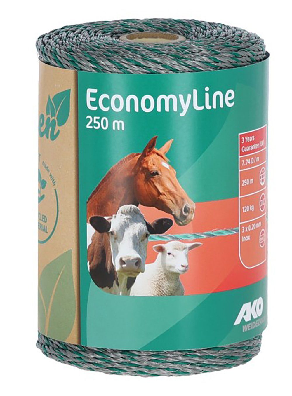 Kerbl Weidenzaun Litze EconomyLine, 250 m, günstig online kaufen