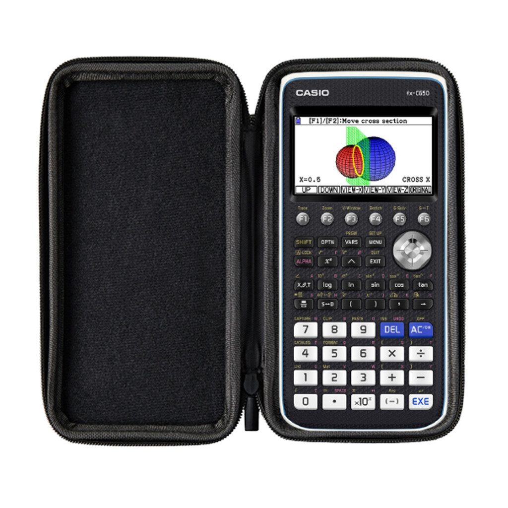 CASIO Taschenrechner fx-CG50 Grafikrechner inkl. Schutztasche Blau & Fachbuch (92S)