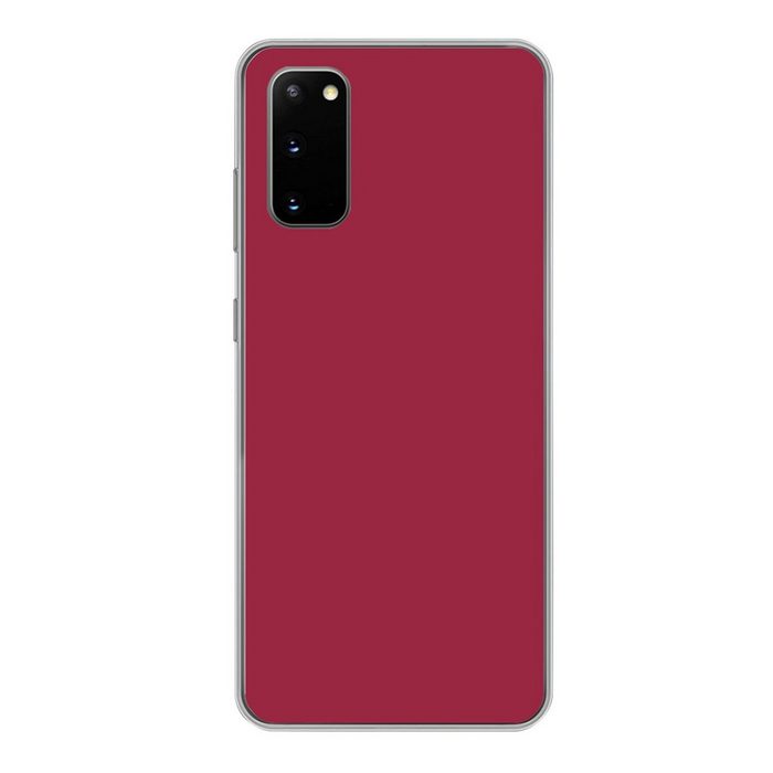 MuchoWow Handyhülle Braun - Rot - Gemustert Phone Case Handyhülle Samsung Galaxy S20 Silikon Schutzhülle
