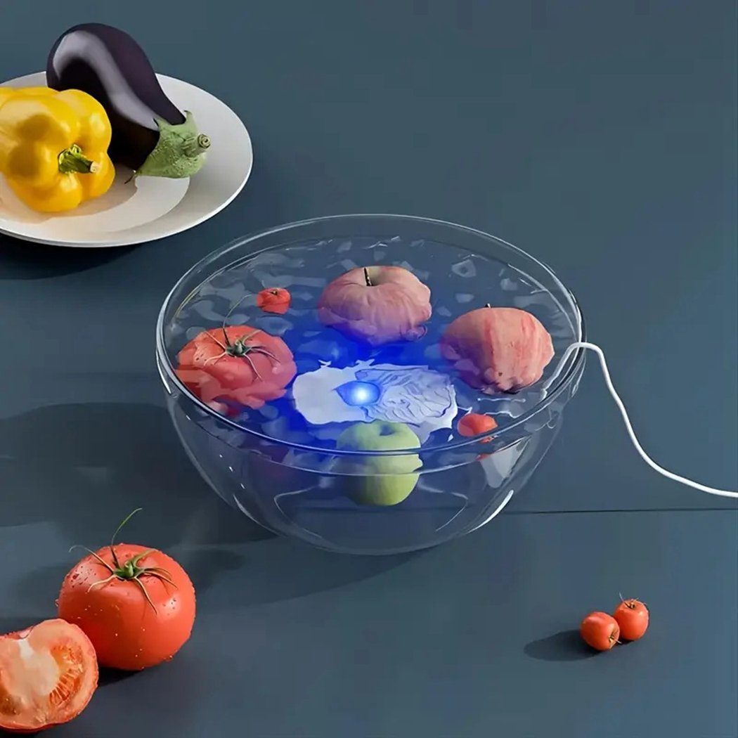 TUABUR Gemüsereinigungsmaschine, Ultraschallreiniger Obst- und 5-Minuten-Schnellreinigungszubehör