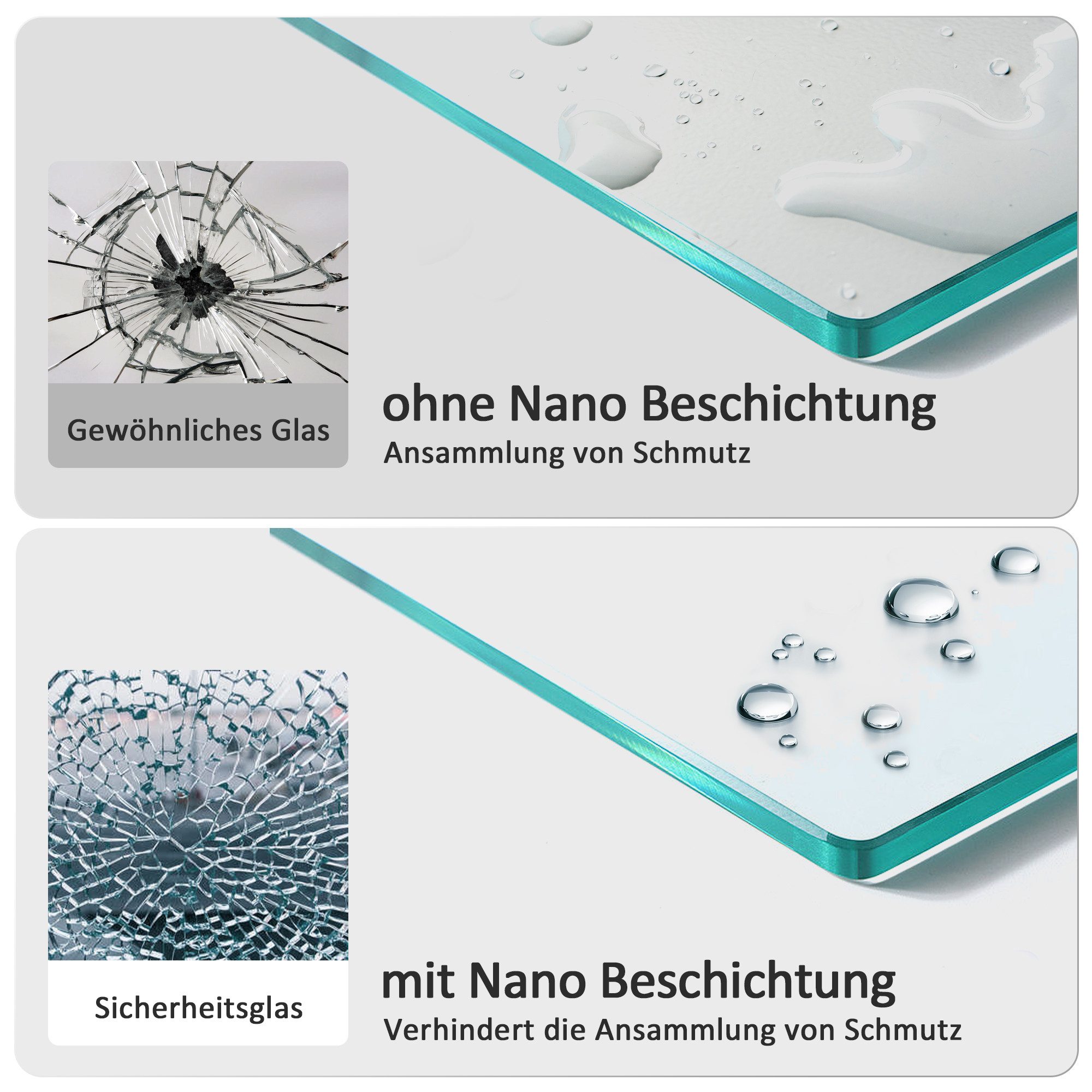GOEZES Eckdusche Falttür 75x90 90x90 100x100 Duschkabine Eckeinstieg Dusche Faltbar, BxT: 90x90 cm, Sicherheitsglas mit Nano, Drehfalttür, Scharniertür, mit Haltestangen, Aluprofil, Alu-Bodenleiste, Magnetdichtleisten,Rechts-und Links montierbar