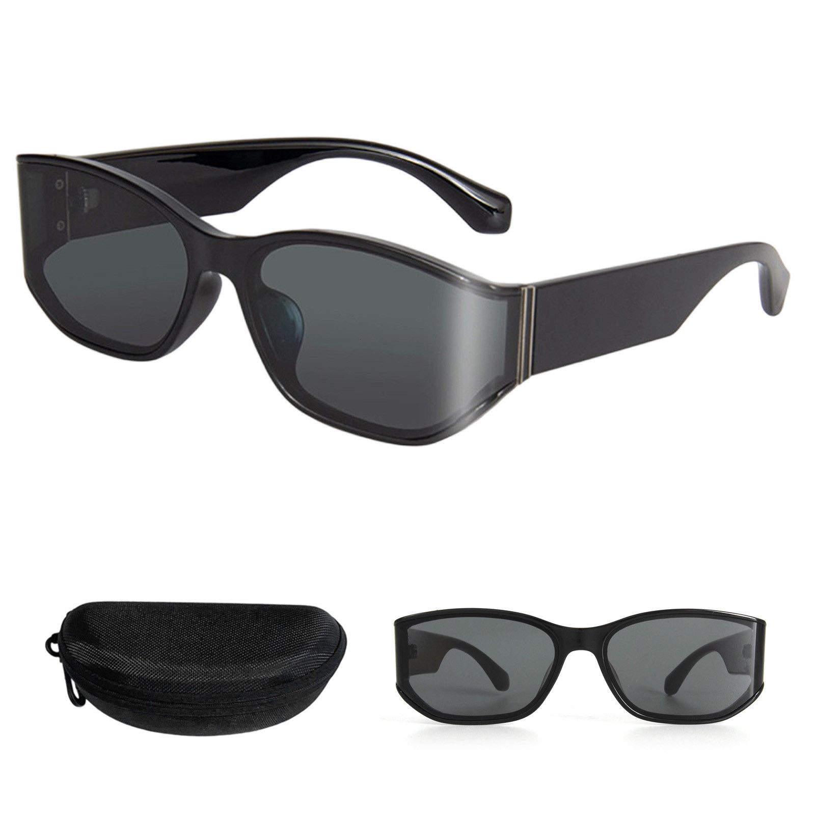 REDOM Sonnenbrille Polarisierte Sonnenbrille Oval Freizeitbrille Reisebrille Trendbrille (Ovale Rahmenform Polarisierte Gläser UV Schutz mit Etui enthalten, 1-St., Unisex, Oval Design, Leicht & Flexibel) für Autofahren Reisen und Outdoor-Aktivitäten