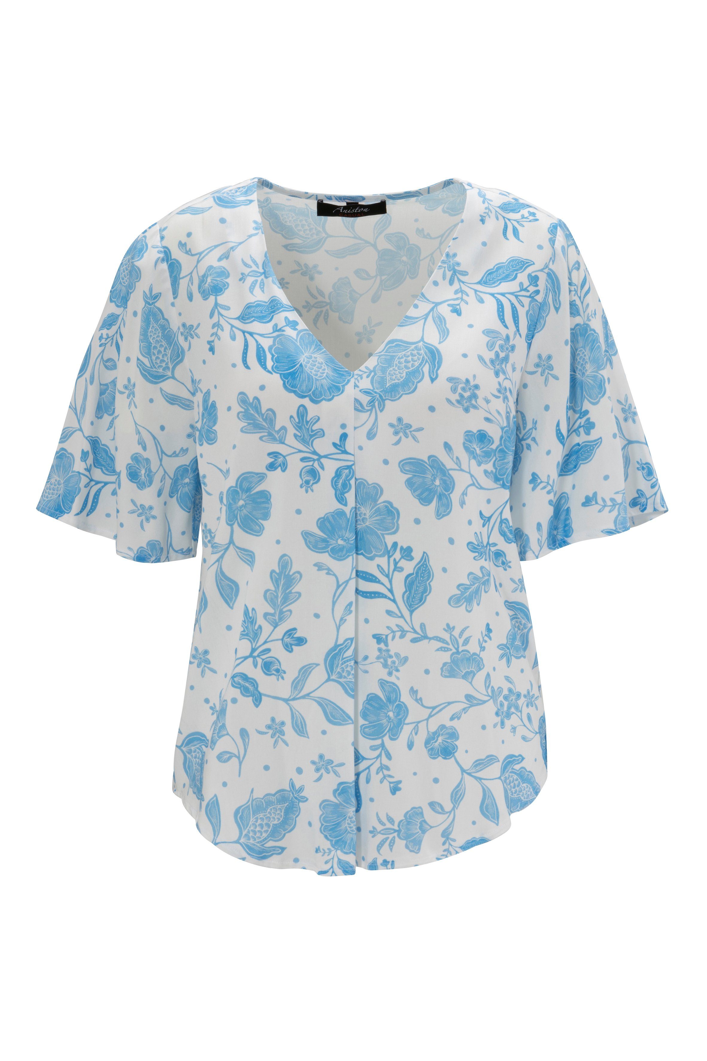 Aniston CASUAL slip blouse with large floral print