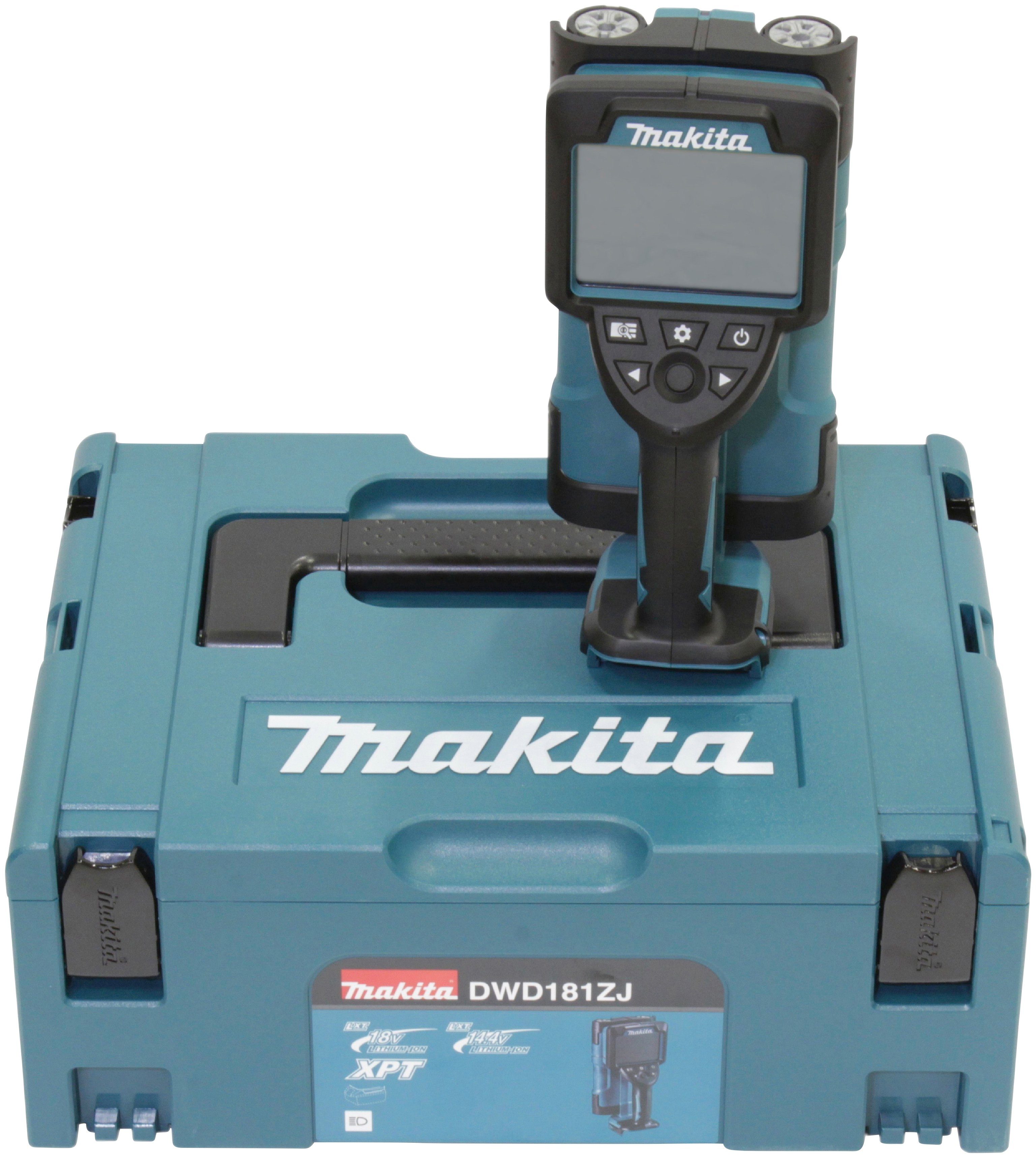 Makita Metalldetektor DWD181ZJ, LXT, 18V, +/- 5 mm, 180 mm, ohne Akku und  Ladegerät