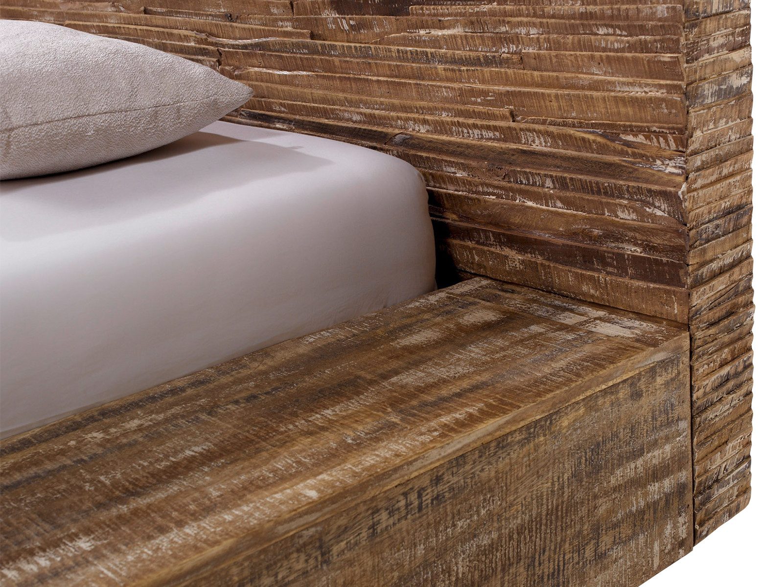 massivum Massivholzbett Holzbett Stripe