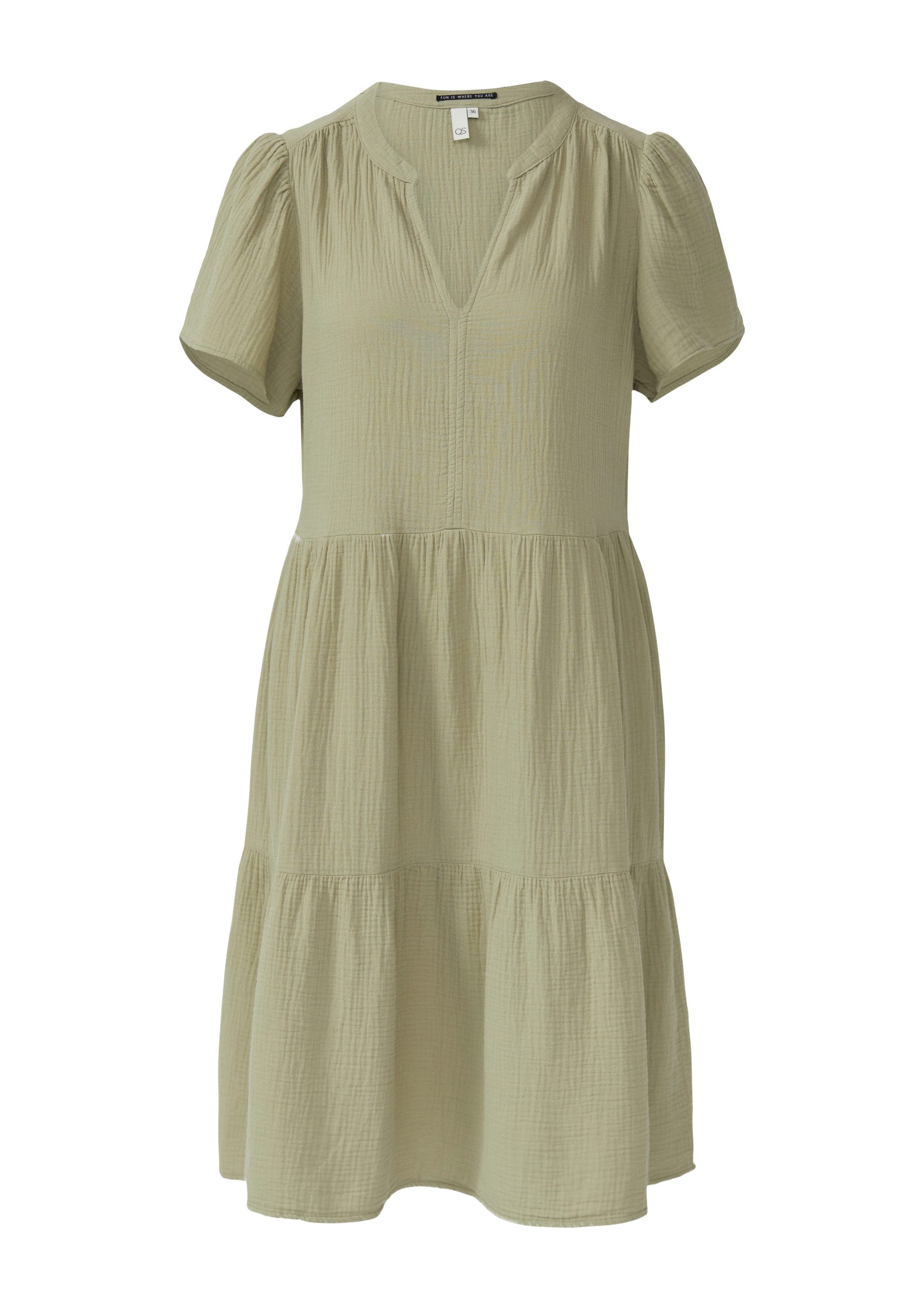 QS Minikleid Kleid Volantkleid aus Musselin günstig online kaufen