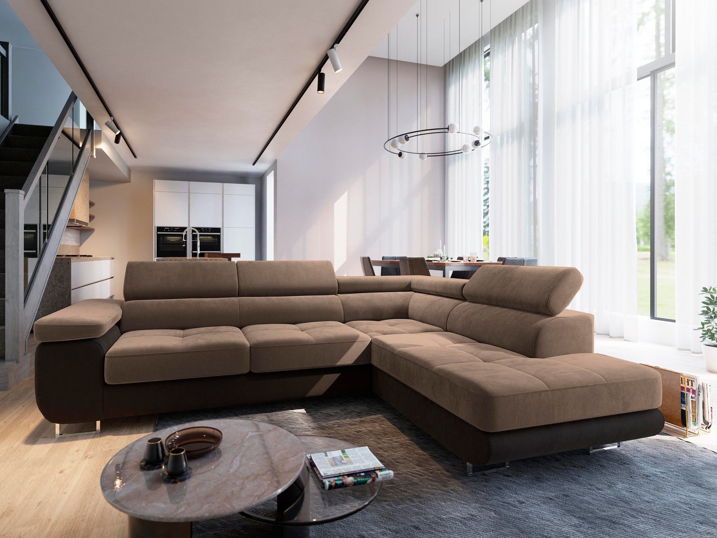 Masseno Ecksofa SELVA mit Schlaffunktion L-Form, Sofa mit Bettkasten günstig online kaufen