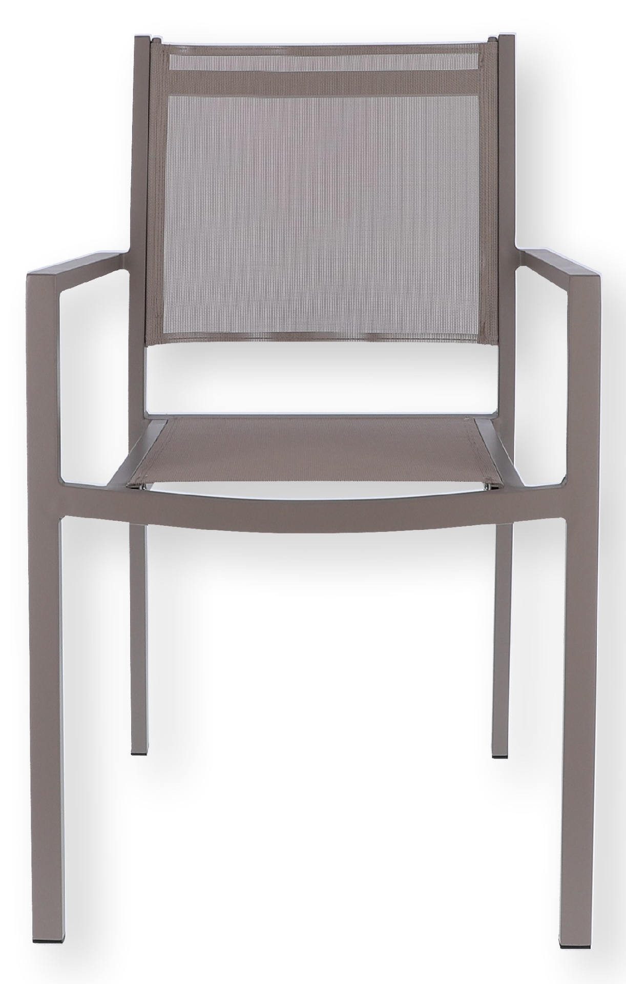 Fiam Stuhl Aria Aluminium und Textilene, Taupe