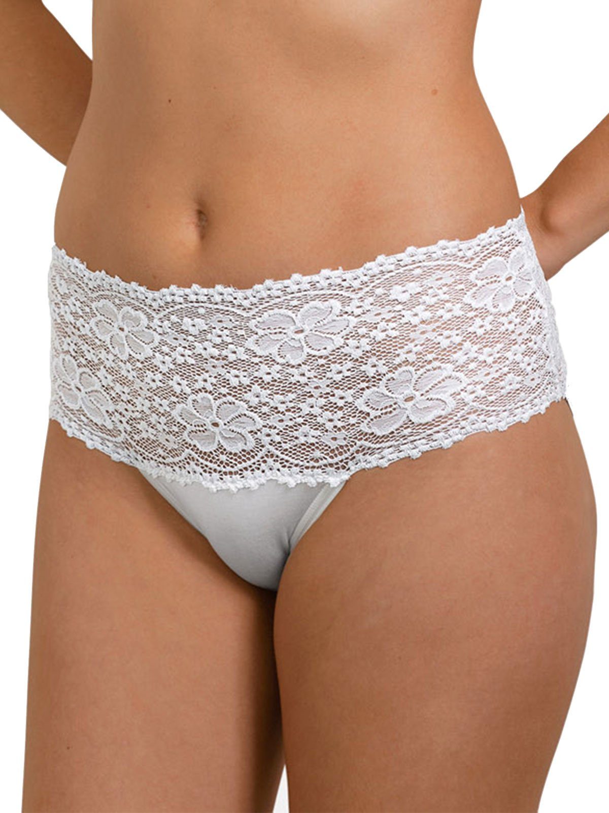 C. (Stück, Zwickel Damen Millefleurs Von Nina Taillenslip weiss 1-St) Taillenslip