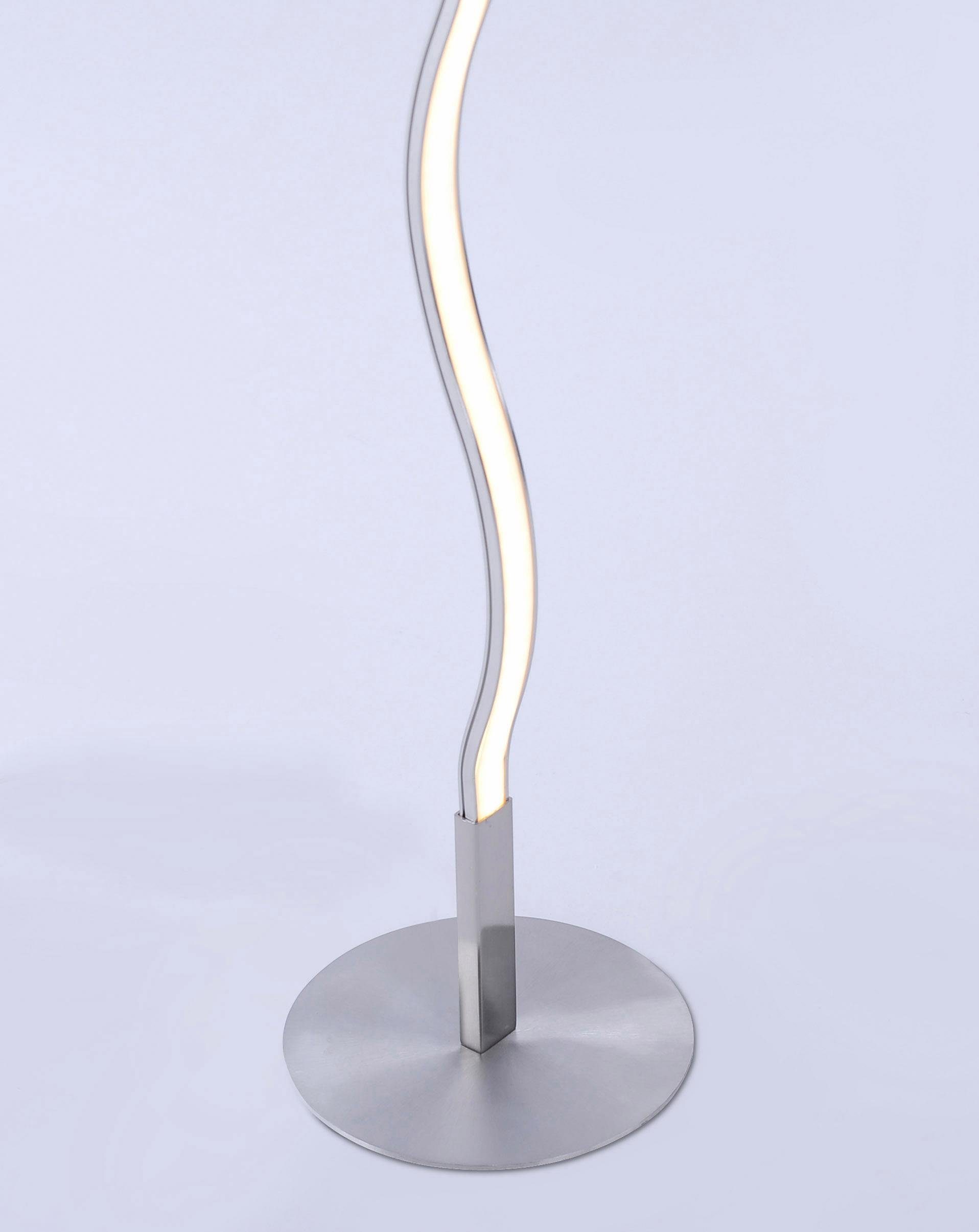 JUST LIGHT Stehlampe WAVE, LED fest integriert, Warmweiß, Fußschalter