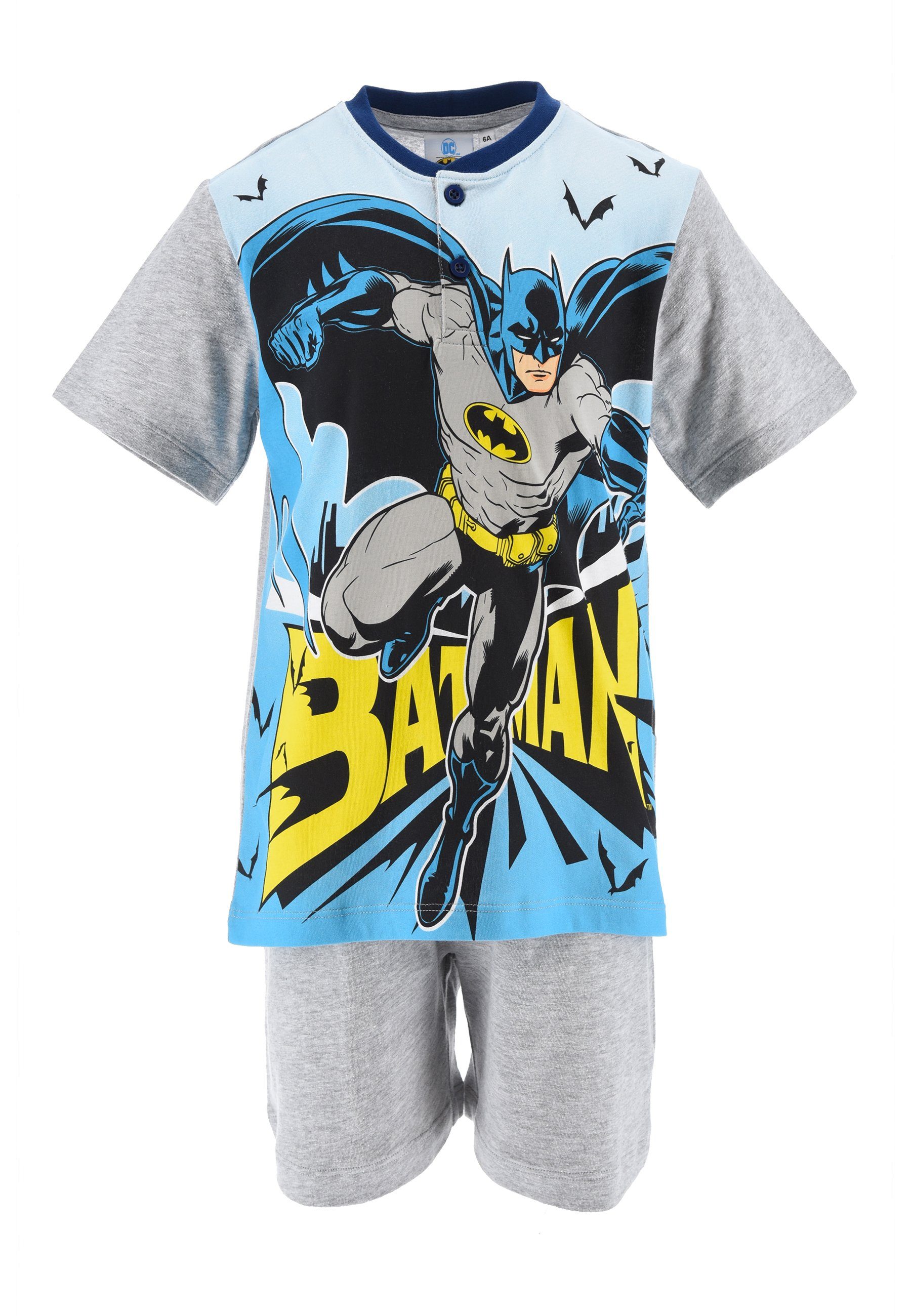 Batman Shorty Dark Grau Kinder Knight Pyjama tlg) Schlaf-Set Jungen (2