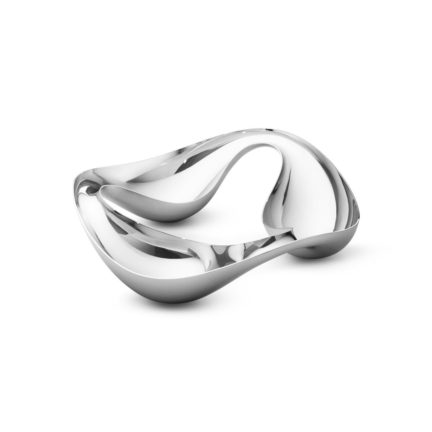 Georg Jensen Servierschale Cobra Triple-Snackschale, Edelstahl