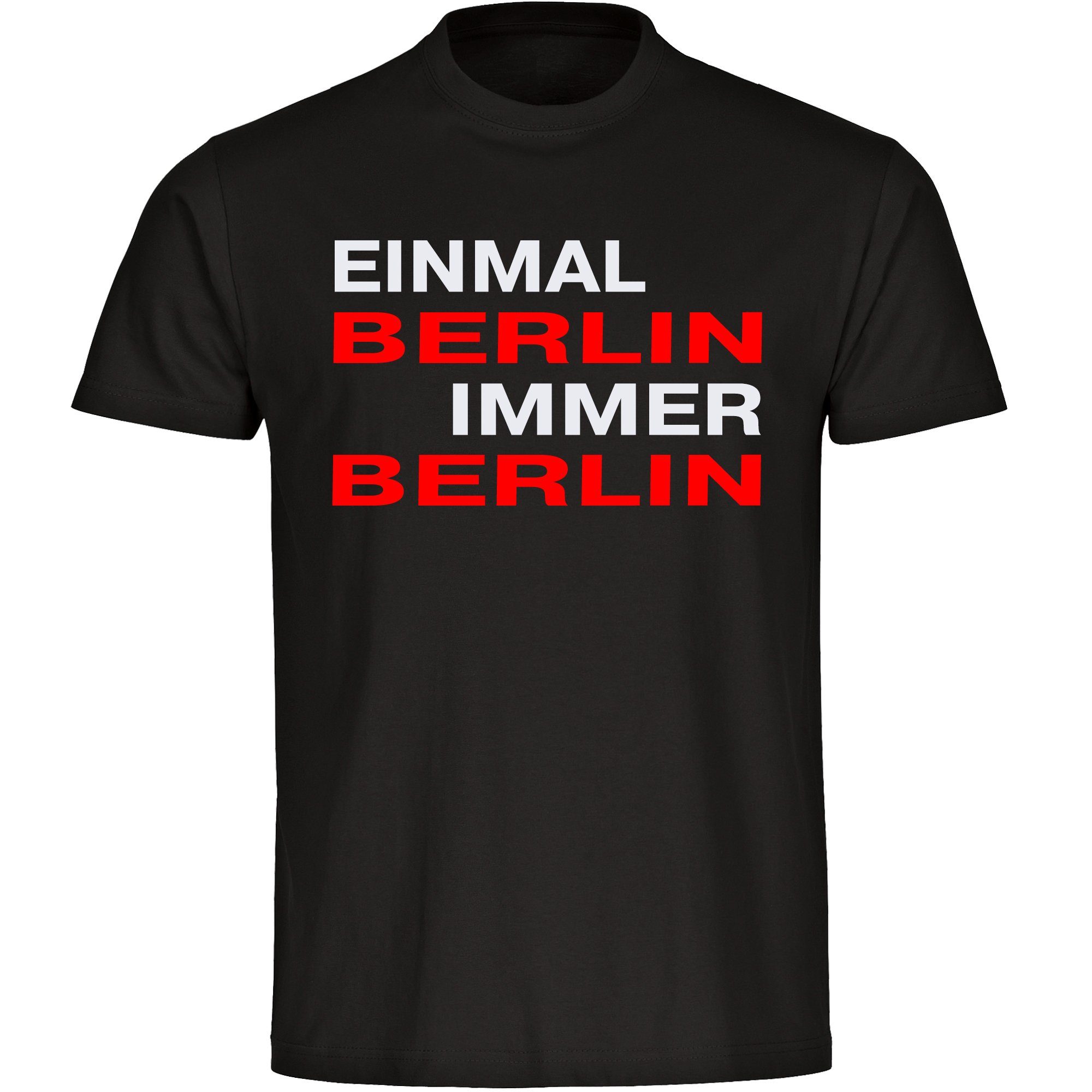 T-Shirt Herren Berlin rot - Einmal Immer - Männer