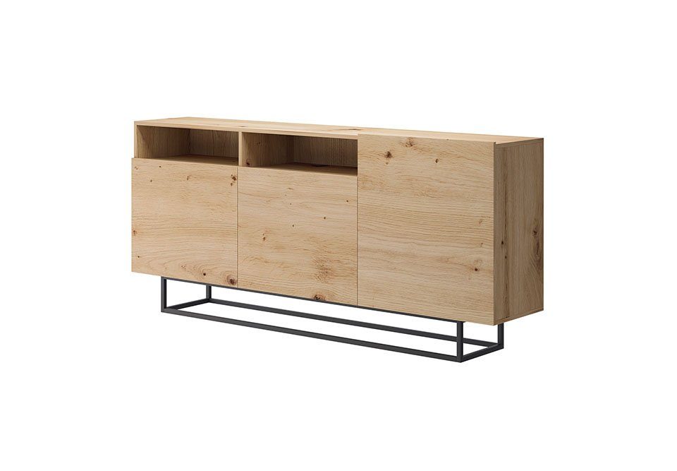 JVmoebel Kommode, Moderne Holz Kommode Wohnzimmerschrank 180cm XXL Low Boards Braun