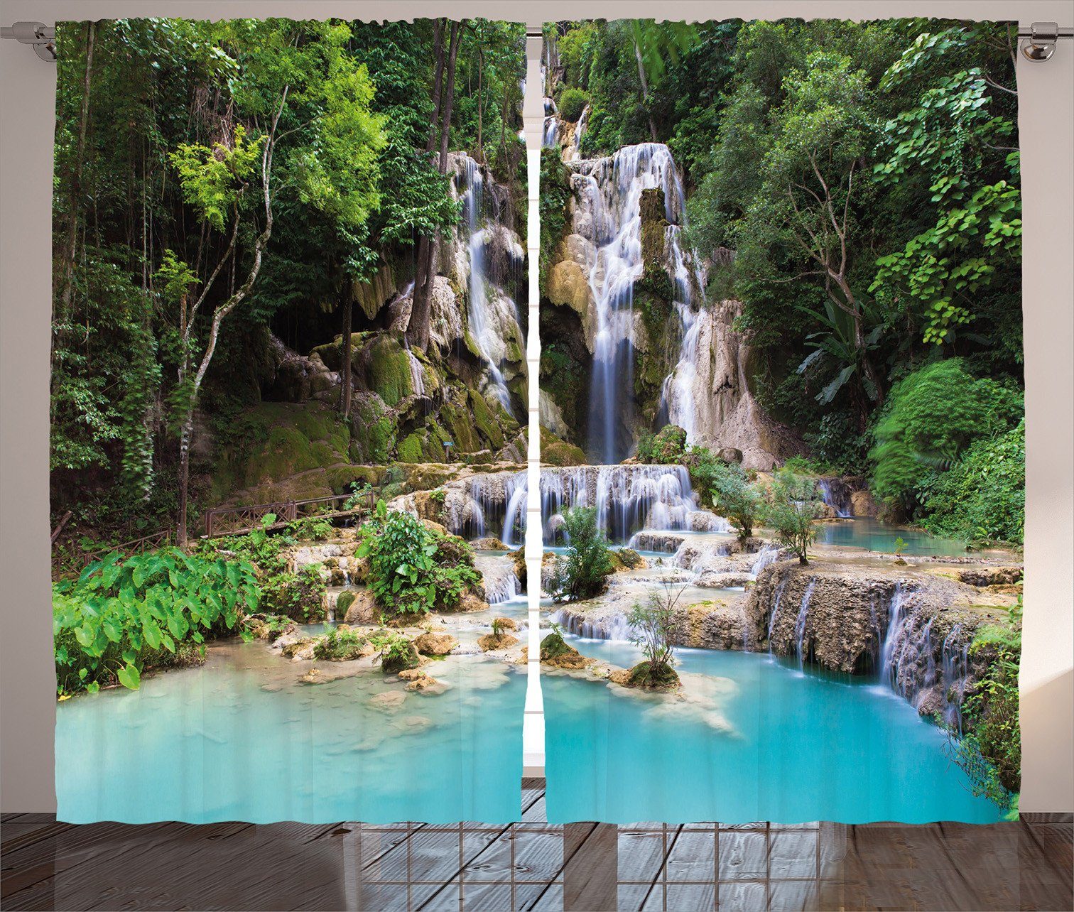 Vietnamesisch Laos Schlaufen Wasserfall Schlafzimmer Haken, Abakuhaus, und See Vorhang mit Gardine Kräuselband