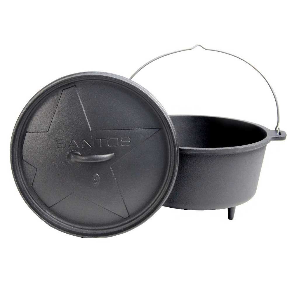 PROREGAL® Grilltopf Dutch Oven ca. 8 Liter / 9 Qt mit Füßen