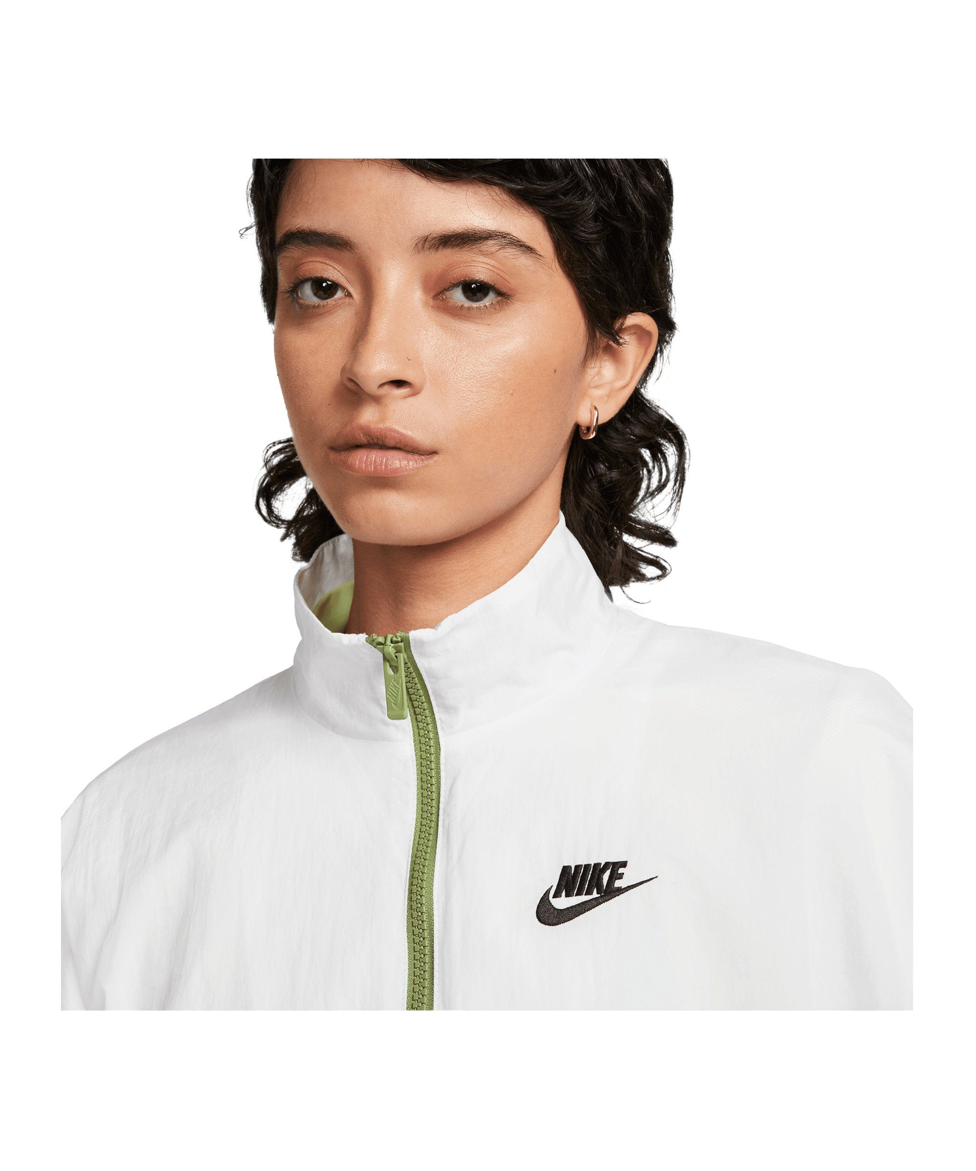 Allwetterjacke weissschwarz Damen Nike Jacke Sportswear Essential Windrunner