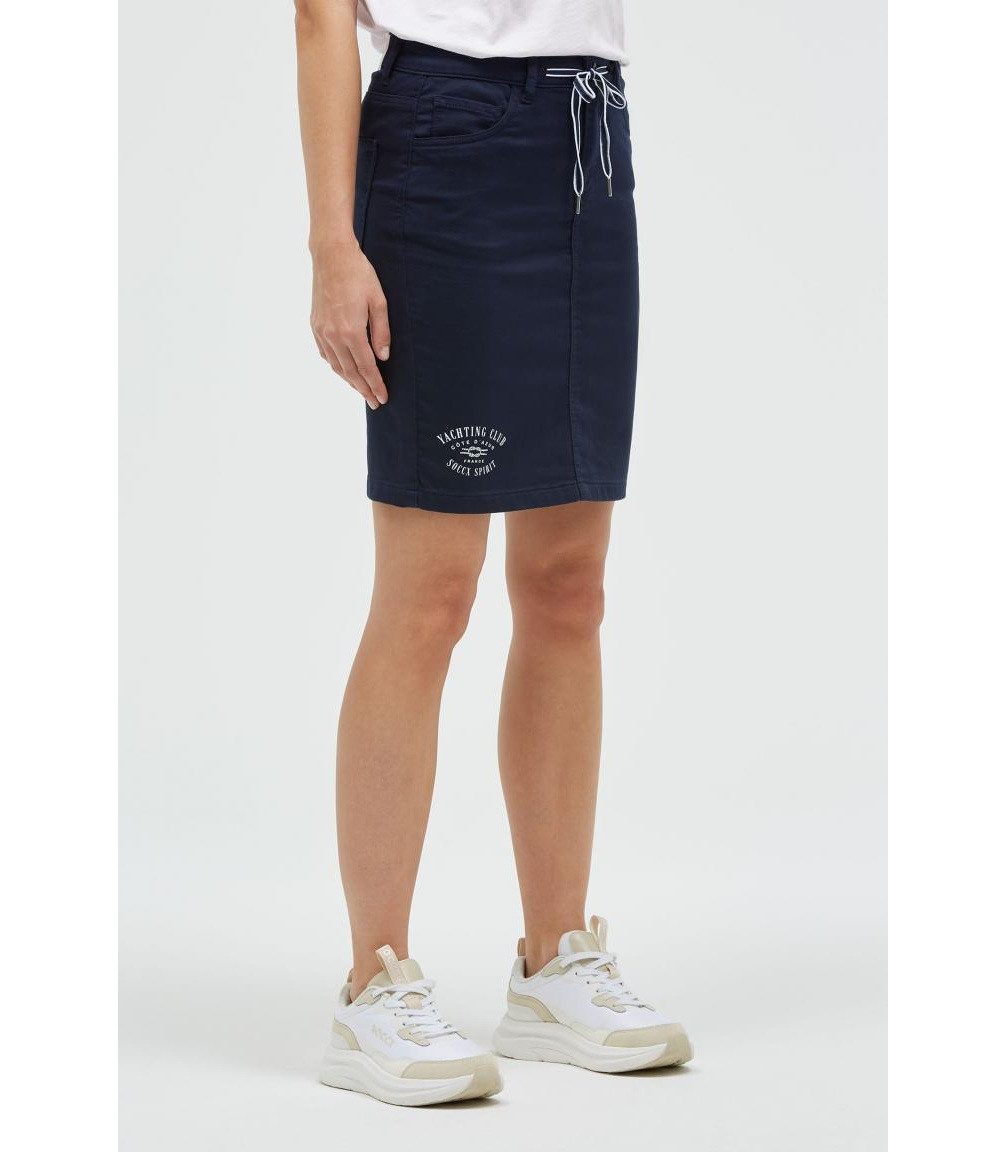 SOCCX Jeansrock Kurzer Jeansrock AN:NE mit Print 5-Pocket-Style – Bild 2 von 5