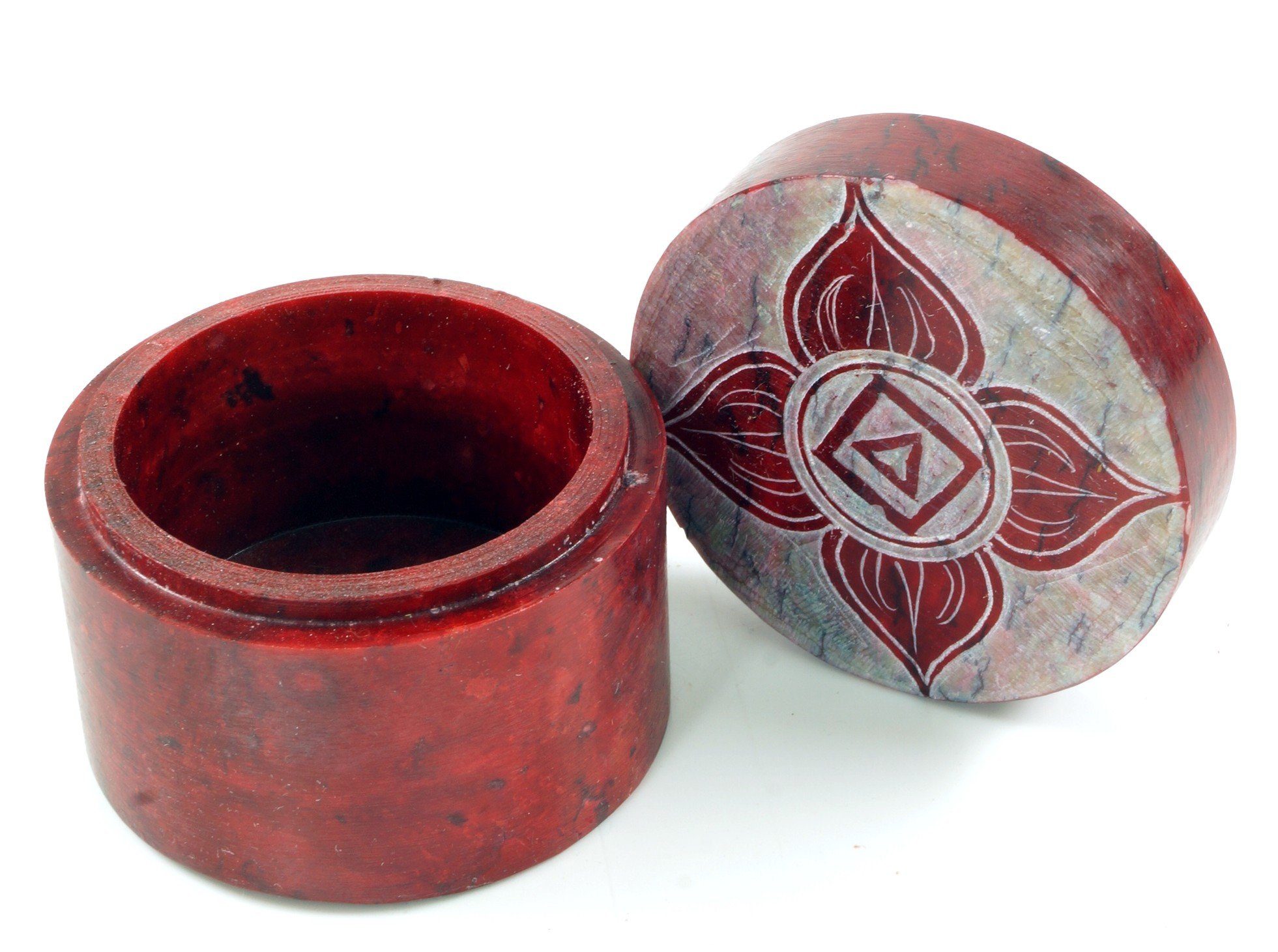 Guru-Shop Aufbewahrungsdose Dose aus Speckstein, Chakra Schmuckdöschen -.. günstig online kaufen