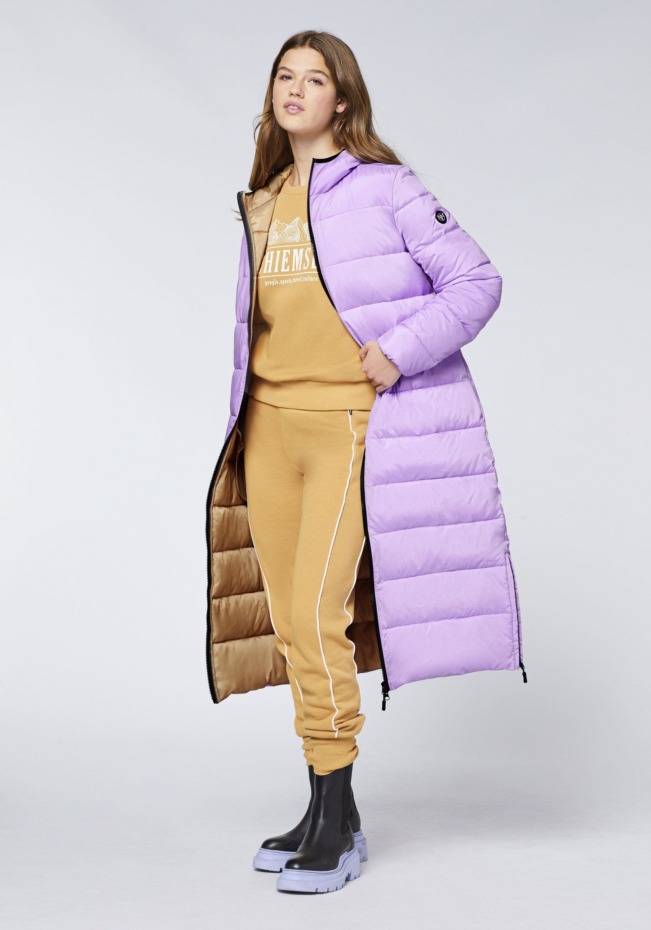 Kapuze Stepp-Look Purple im 15-3716 mit Mantel Chiemsee 1 Rose Parka