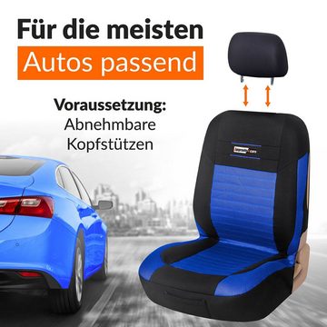 Upgrade4cars Autositzbezug Auto-Sitzbezüge Vordersitze, 4-teilig, Auto-Schonbezüge für Fahrersitz & Beifahrer