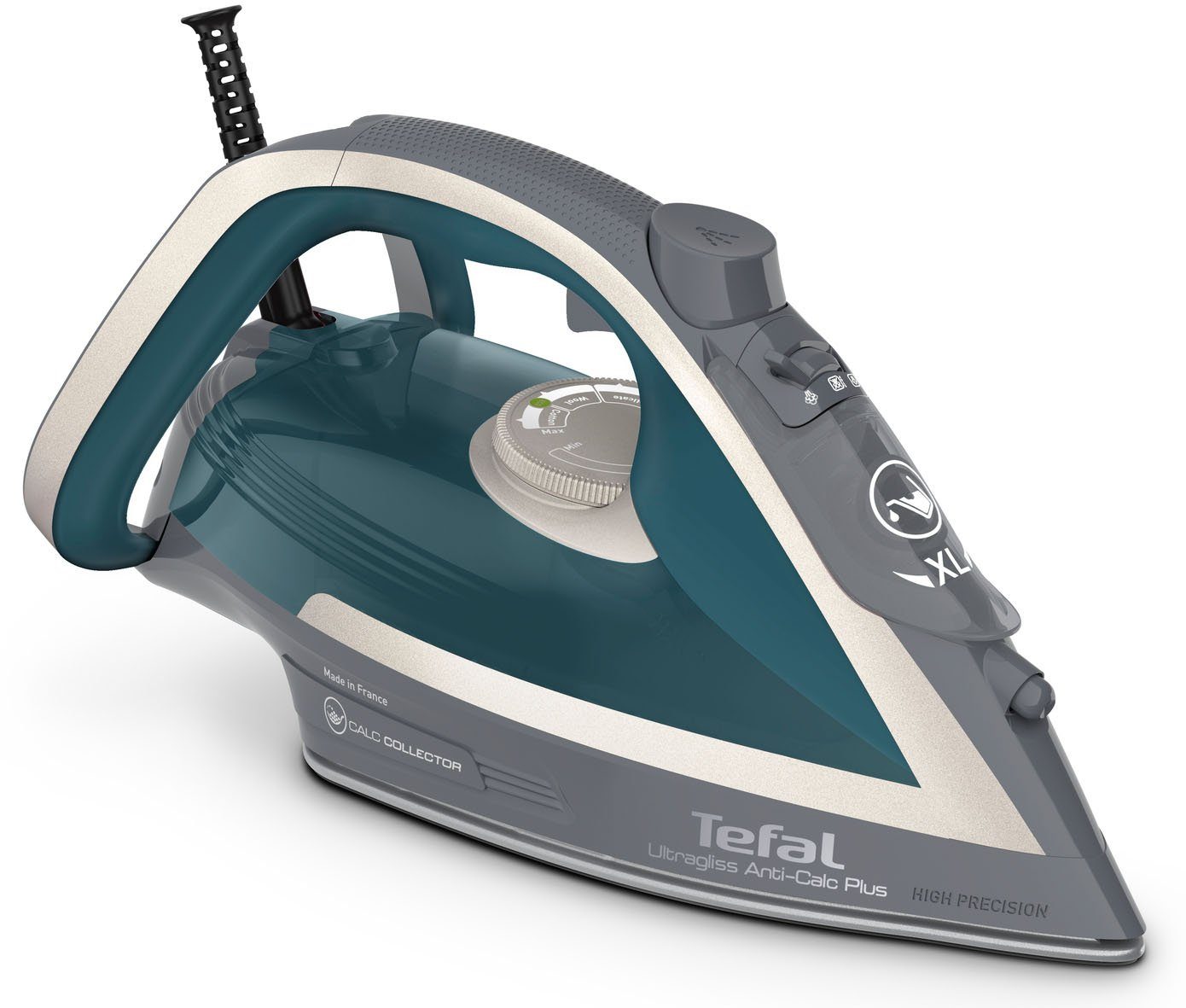 Tefal Паровой утюг Ultragliss Plus FV6842, 2800 W, abnehmbarer Kalk-Kollektor, 2800 W, 50 g/Minute kontinuierliche Dampfabgabe, 260 g/Minute Dampfstoß