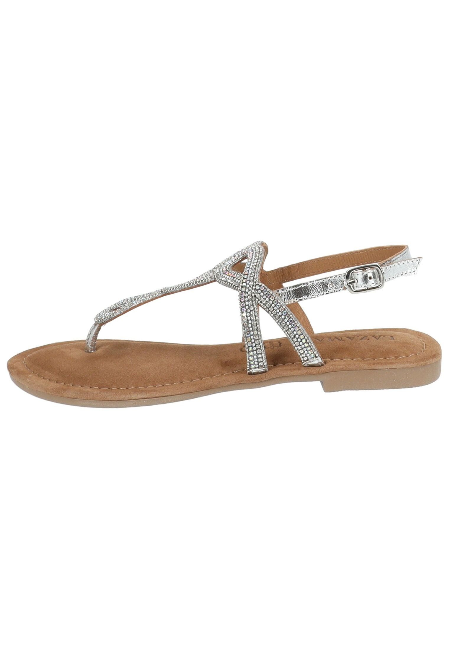 Lazamani Lazamani Sandalen Leder/Textil Riemchensandale