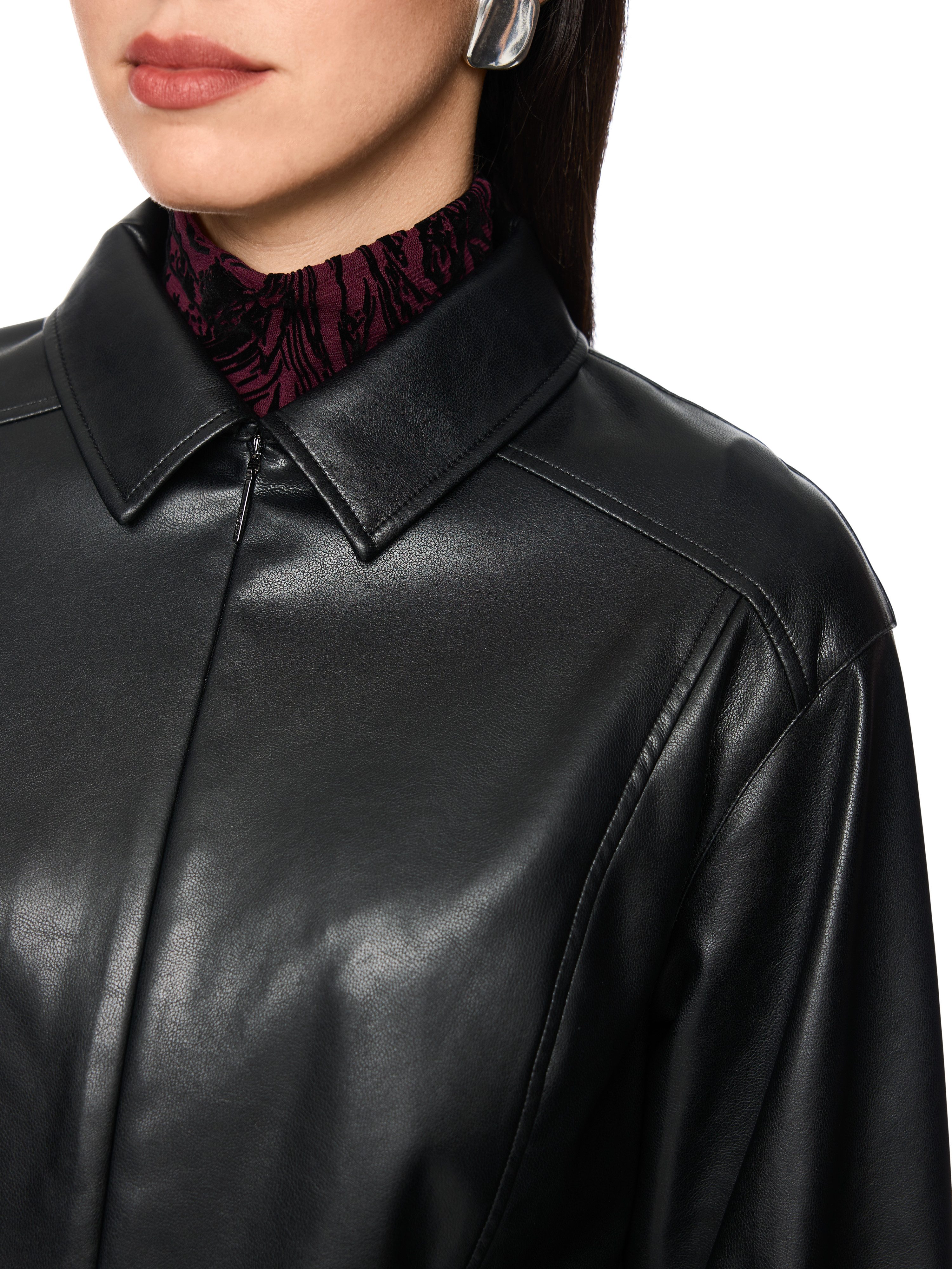 Marc Cain Midikleid Urban Office Premium Damenmode in edler Lederoptik – Bild 4 von 5