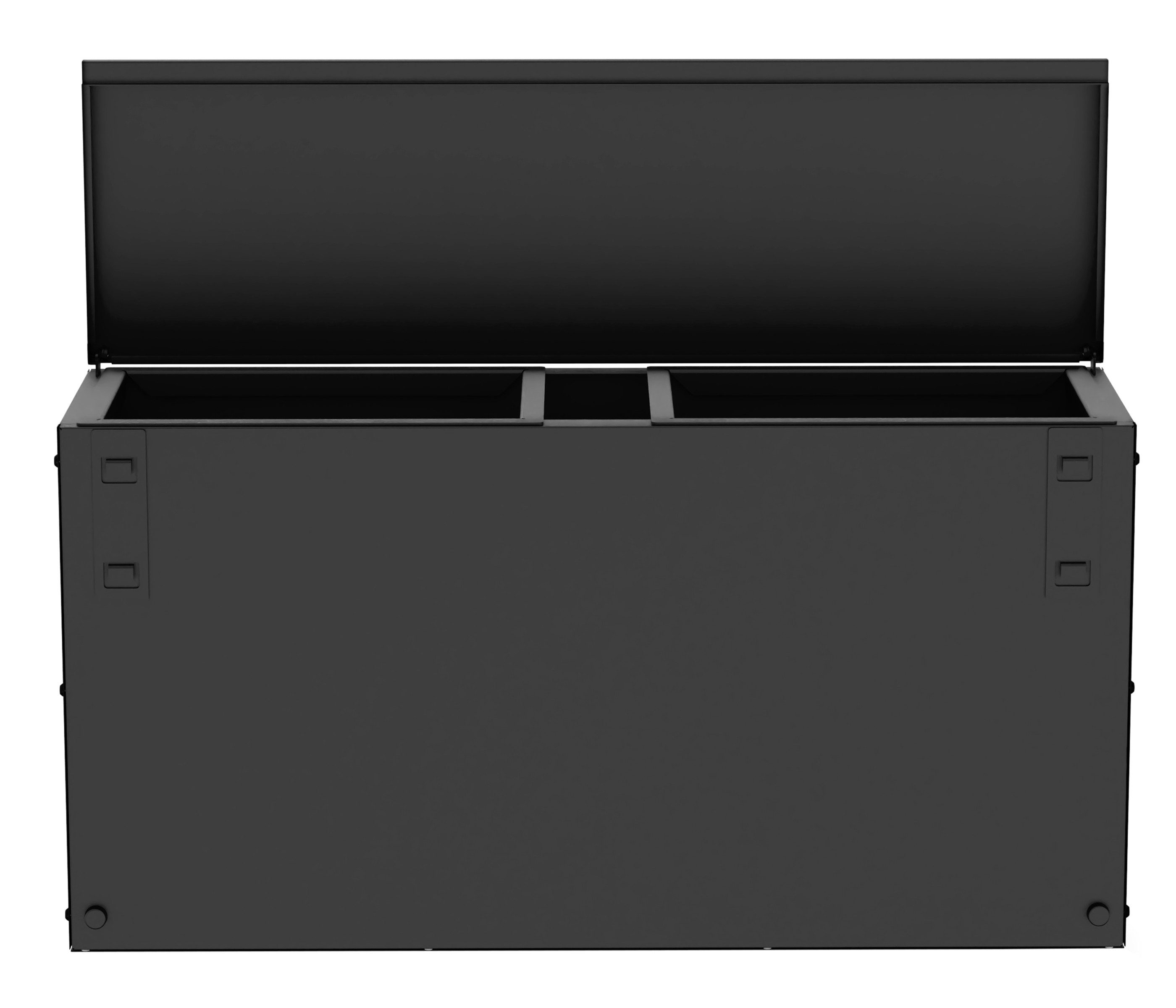 COZZE Outdoor-Küche Mülleimer, für die Outdoor-Küche, 60 x 32 x 18.5 cm, Stahl, schwarz, robust, verzinkt und pulverbeschichtet