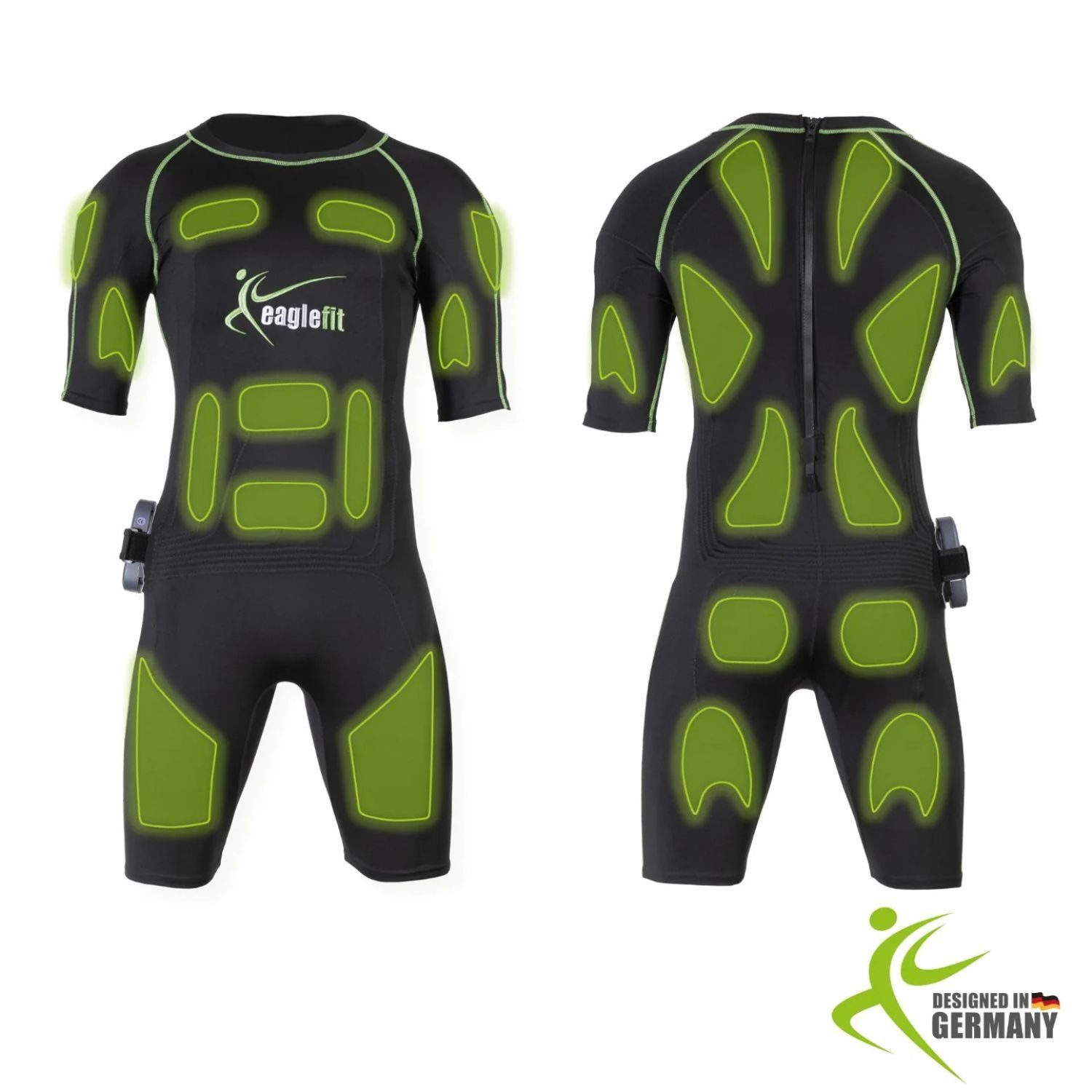 eaglefit® EMS-Gerät PRO EMS Anzug, Komplettsystem, 24 Elektroden, kabelloses EMS-Training, (1-tlg), Trockenanzug, antibakteriell, passt sich an wie eine zweite Haut