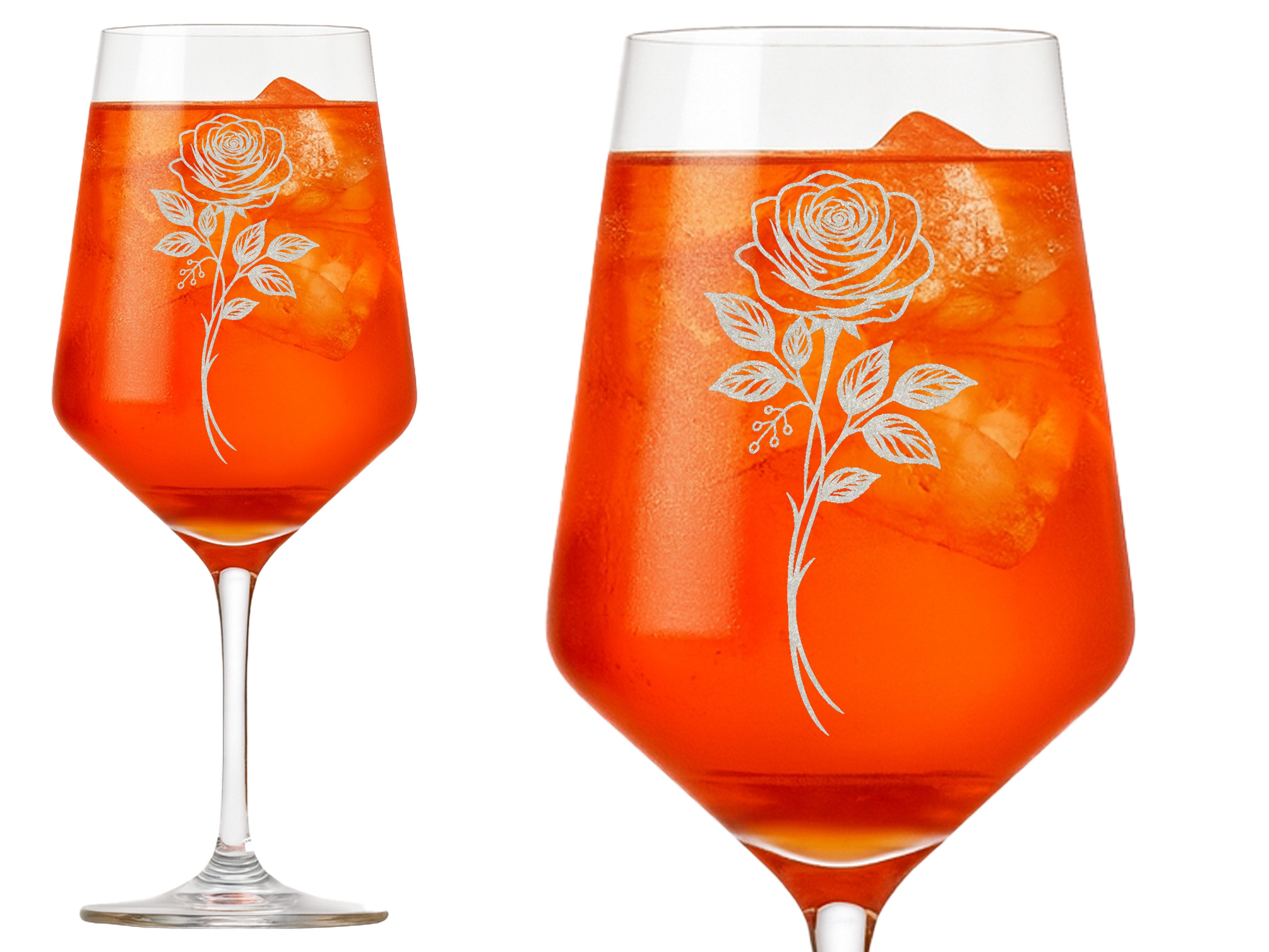 Valhalla Weinglas Gravur Rose 350ml spülmaschinenfest, 1-tlg., Glas, Atemberaubende Darstellung