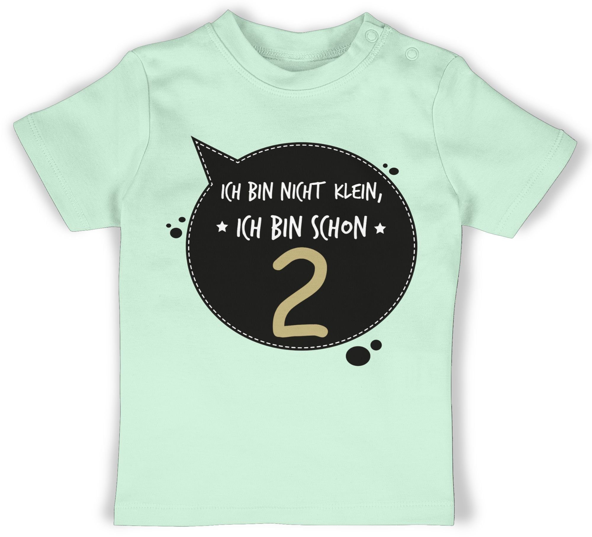 Shirtracer T-Shirt Ich bin nicht klein, ich bin schon zwei 2. Geburtstag 2 Mintgrün | T-Shirts