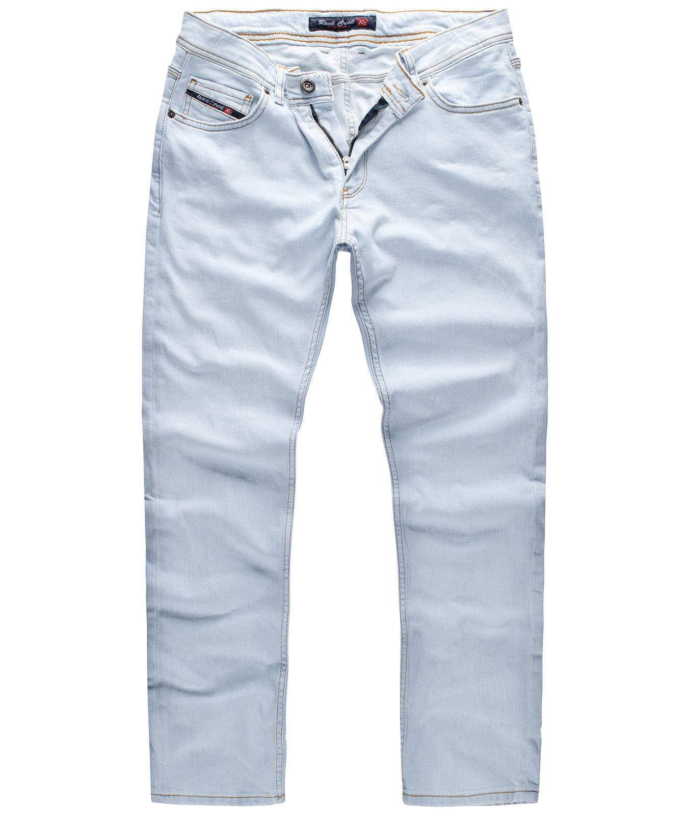 Regular-fit-Jeans Herren Jeans Stonewashed Hellblau RC-3106